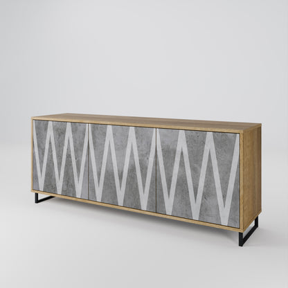 SOLID ZIG ZAG 3-Door Sideboard