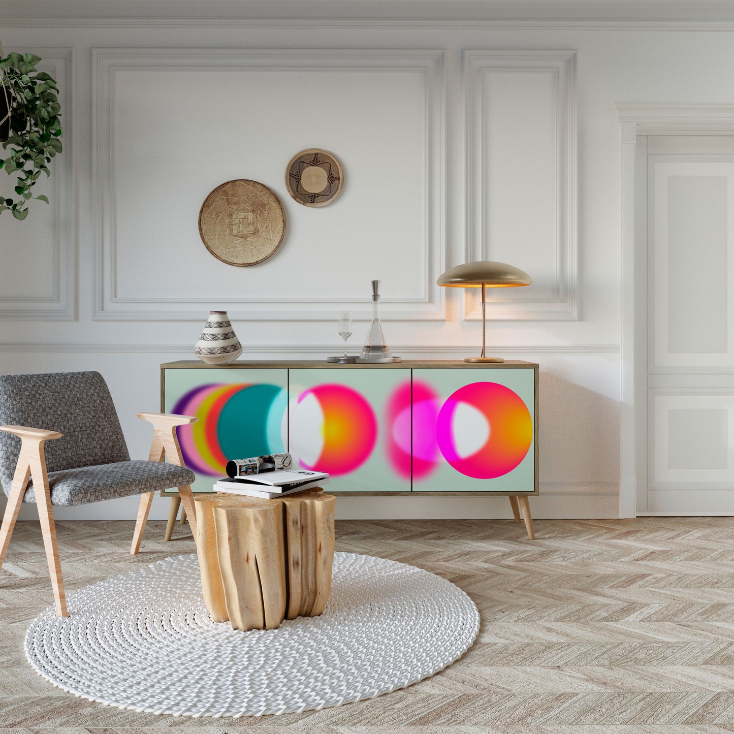 SYMPHONY OF COLORS 3-Door Sideboard