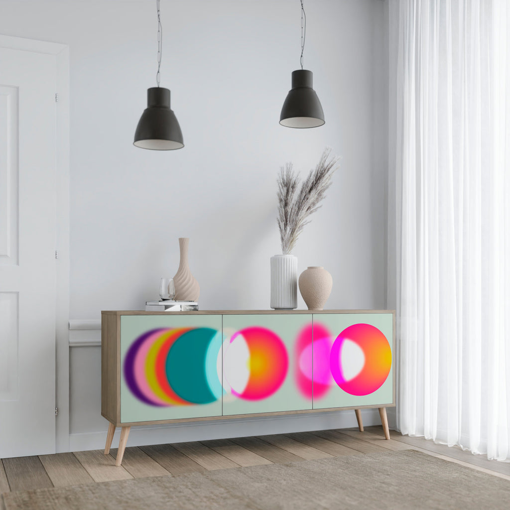 Buffet 3 portes effet chêne SYMPHONY OF COLORS