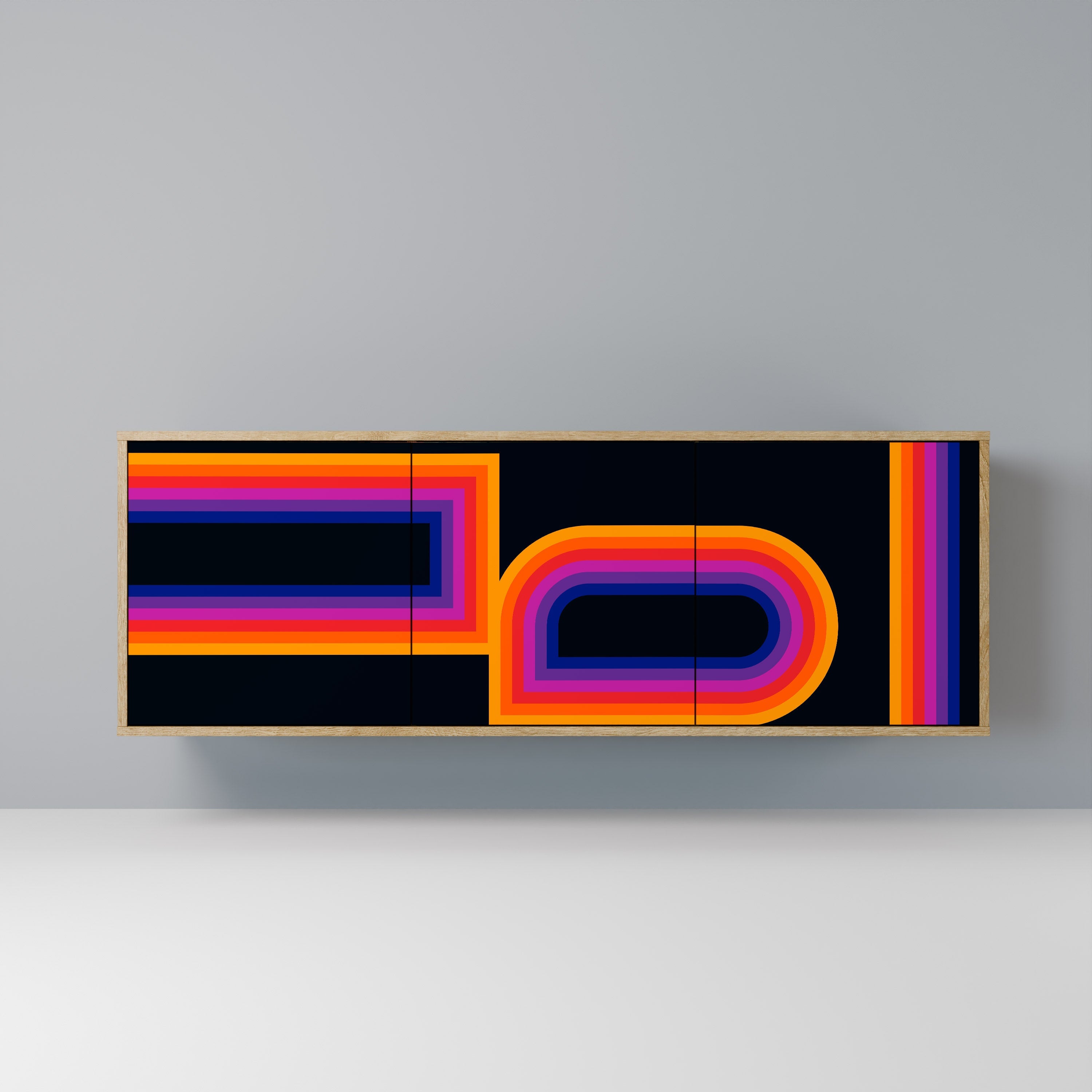 Buffet 3 portes effet chêne BLINDED BY THE LIGHTS