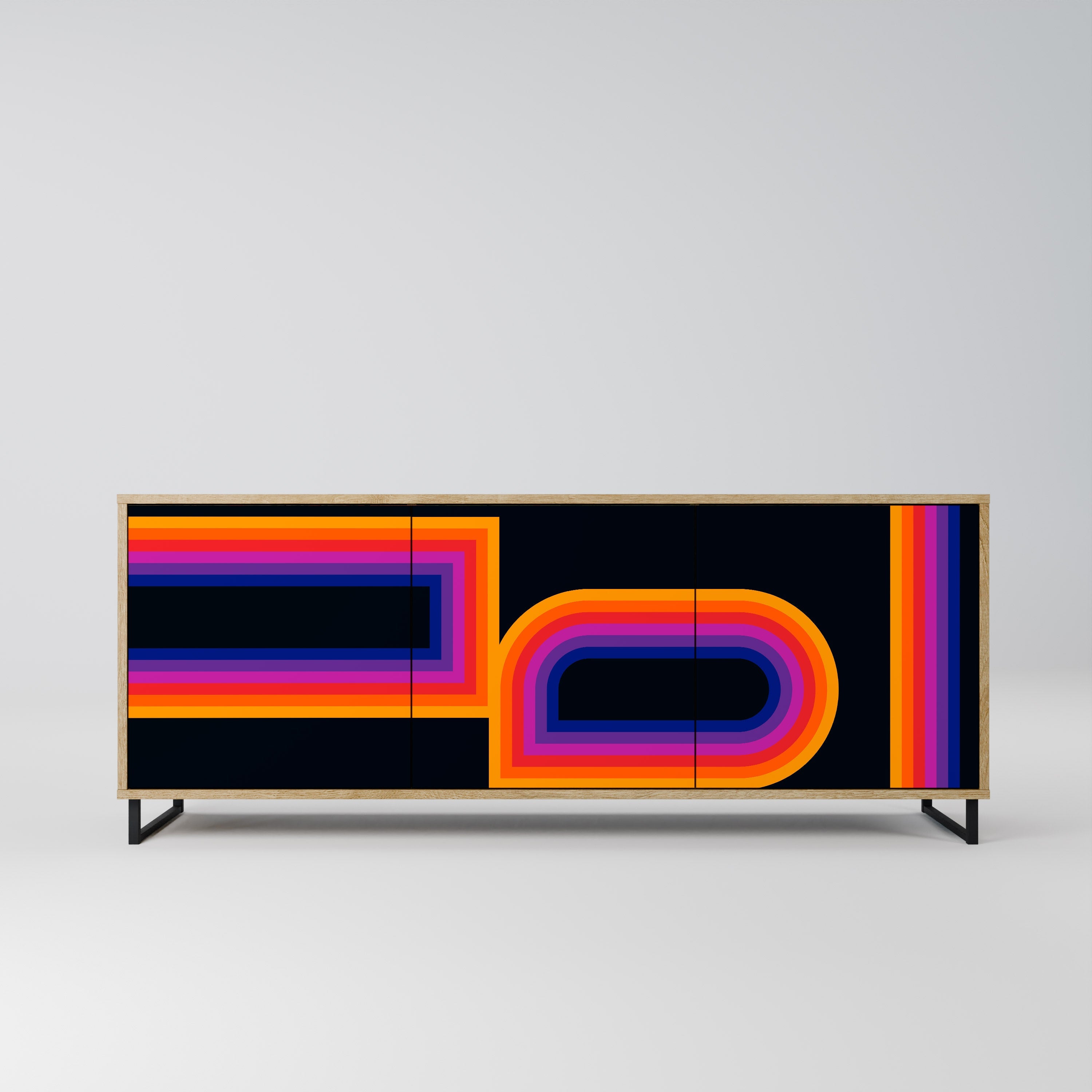 Buffet 3 portes effet chêne BLINDED BY THE LIGHTS