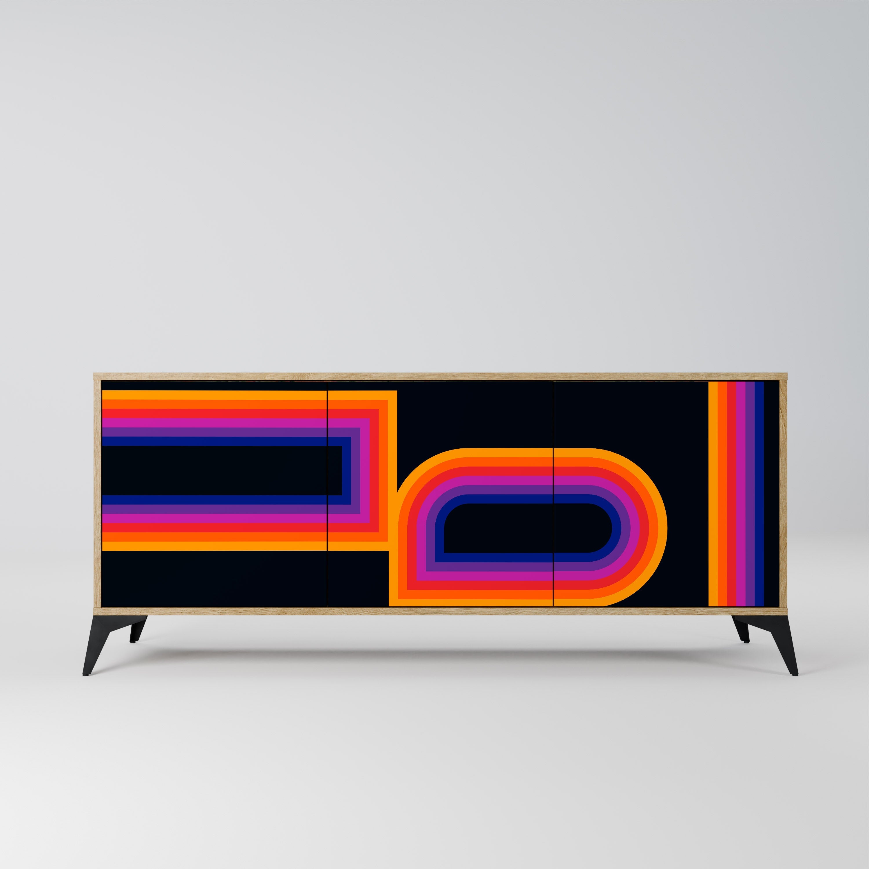 Buffet 3 portes effet chêne BLINDED BY THE LIGHTS