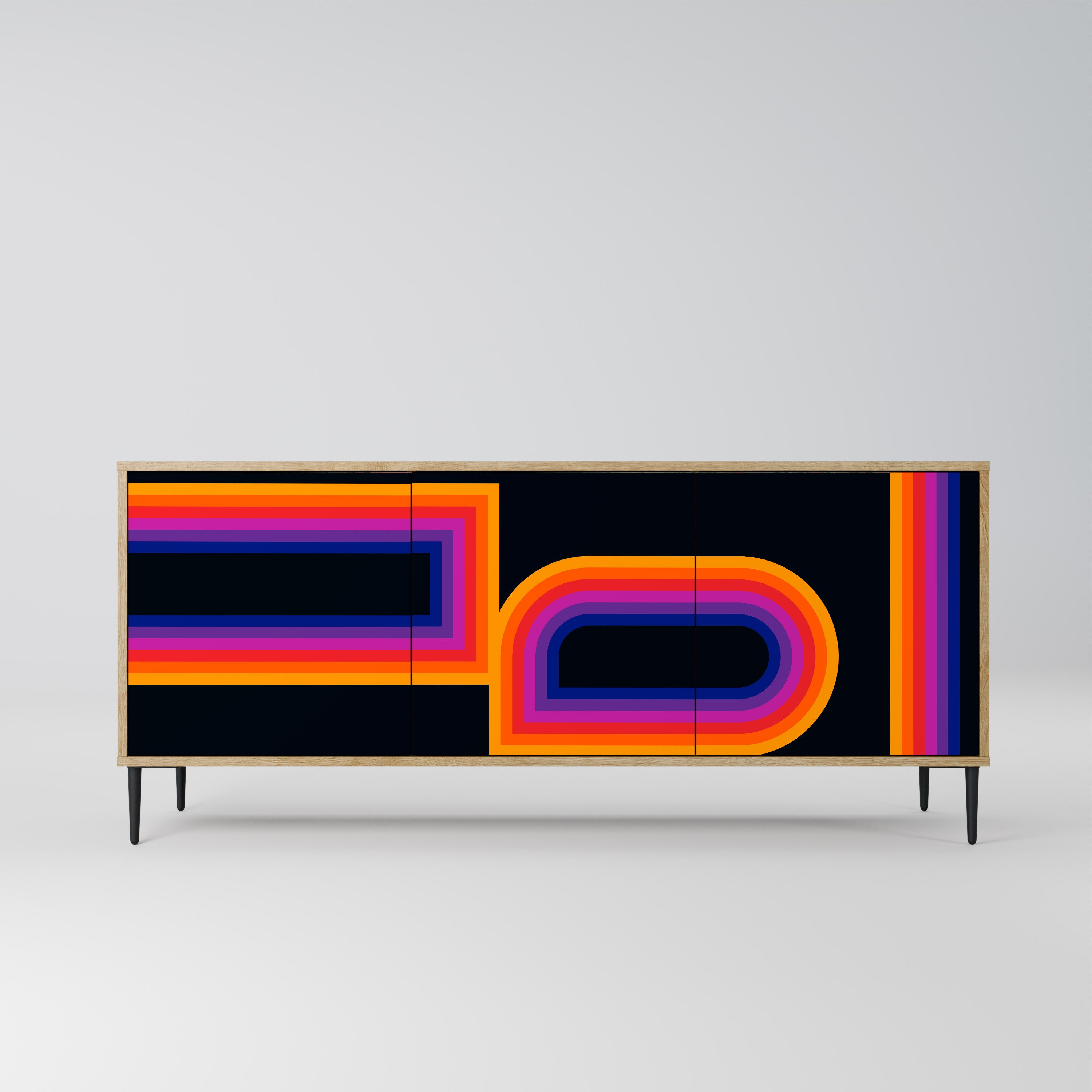 Buffet 3 portes effet chêne BLINDED BY THE LIGHTS