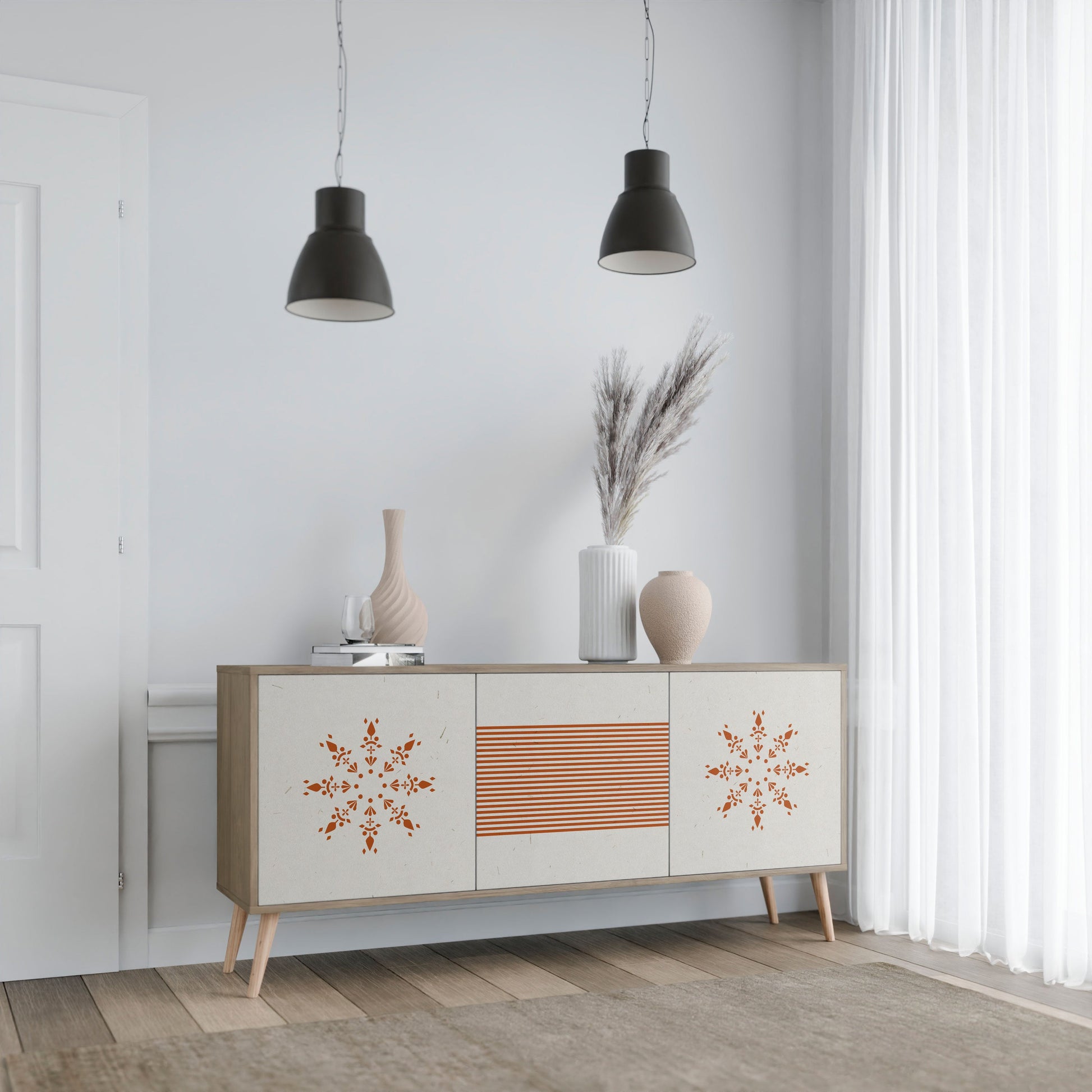 Buffet 3 portes DAILY HARMONY effet chêne