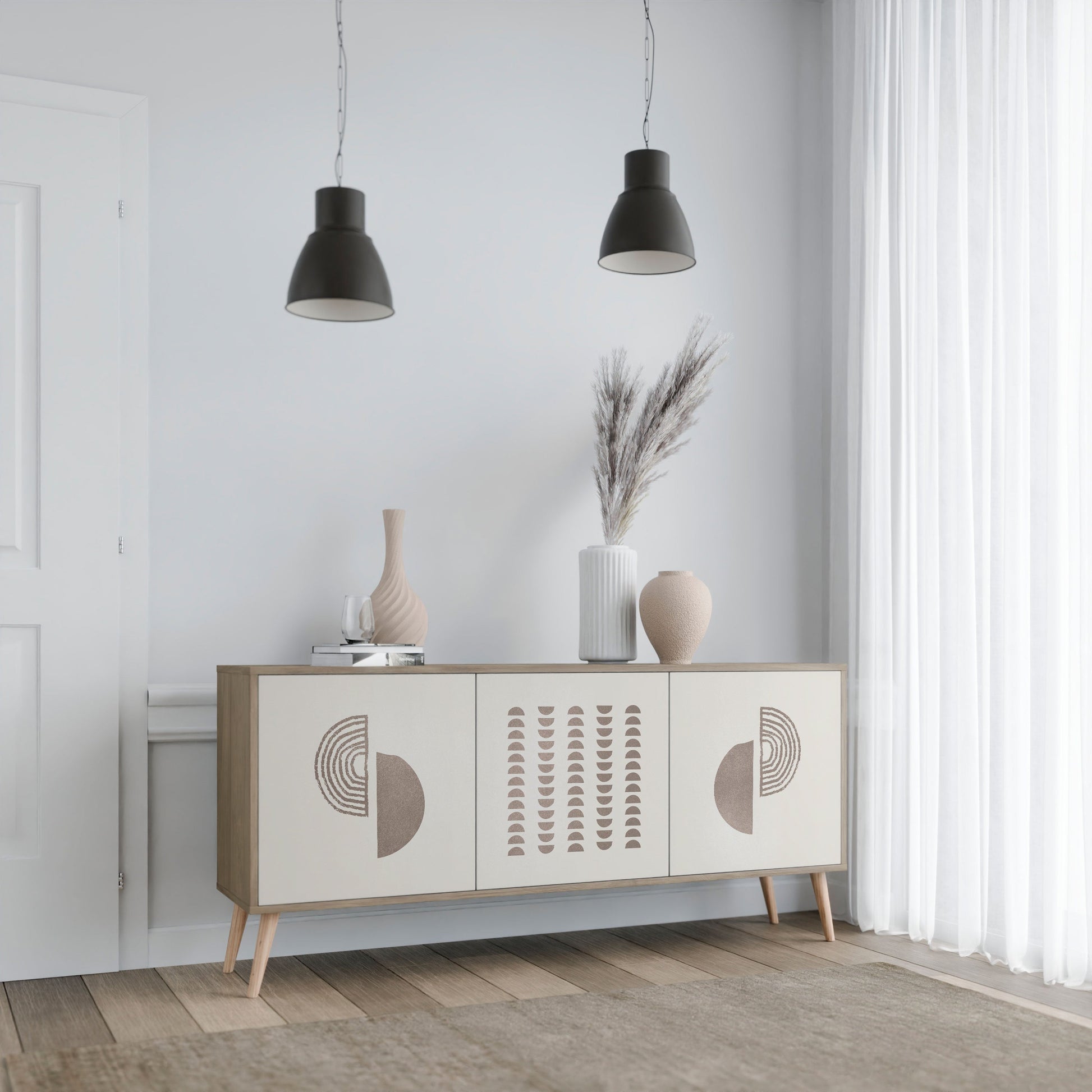 Buffet 3 portes HARMONY ESSENCE effet chêne