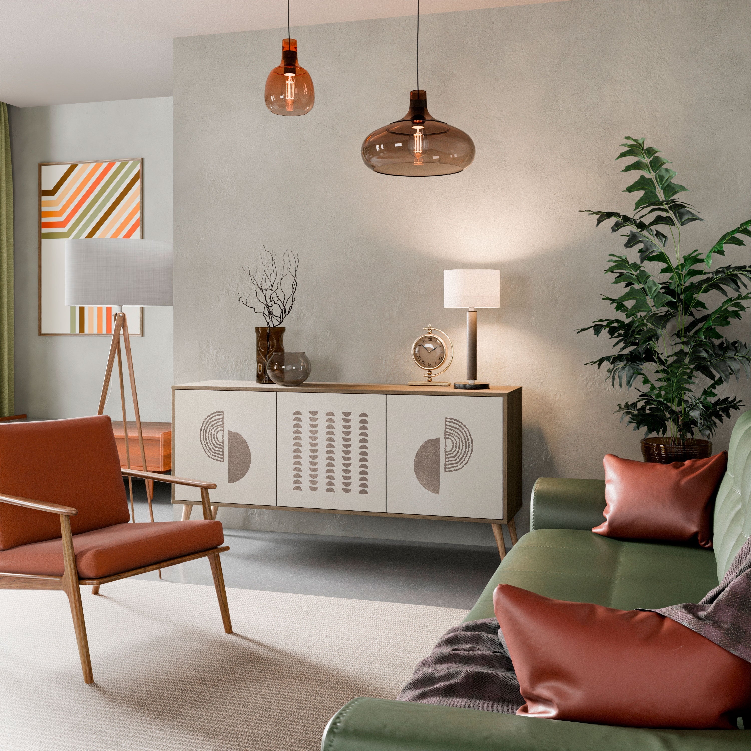 Buffet 3 portes HARMONY ESSENCE effet chêne