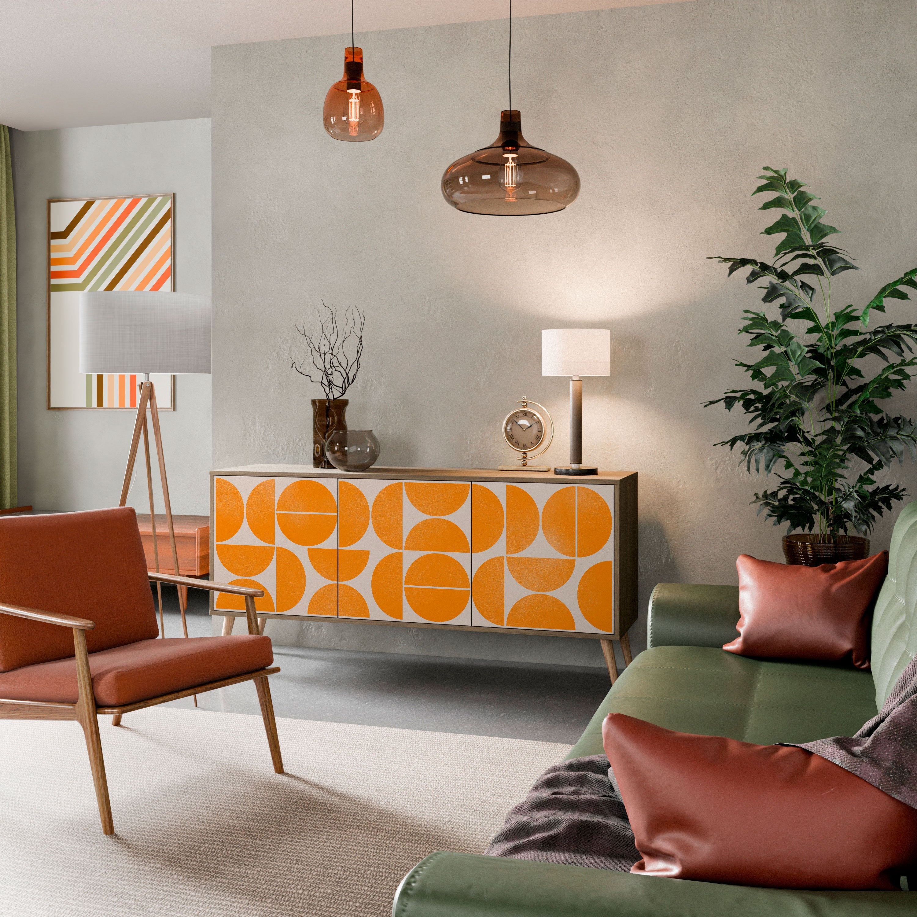 Buffet 3 portes RECURRING DREAMS effet chêne