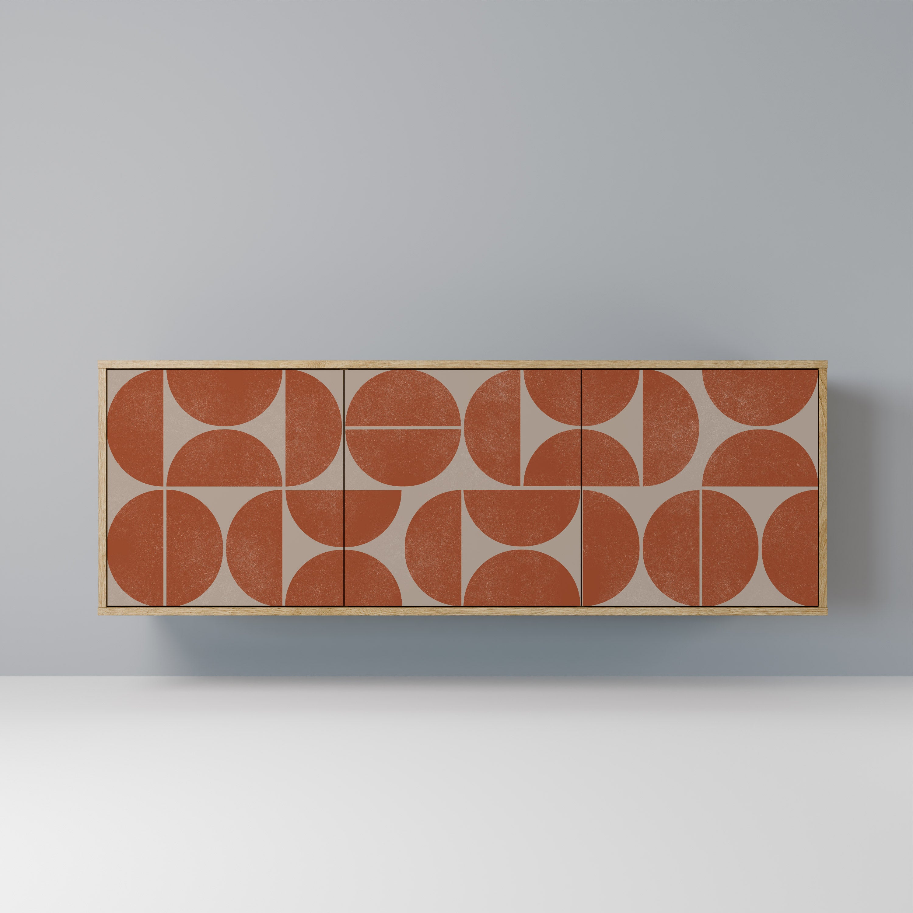 Buffet 3 portes REPETITION COMPULSION effet chêne