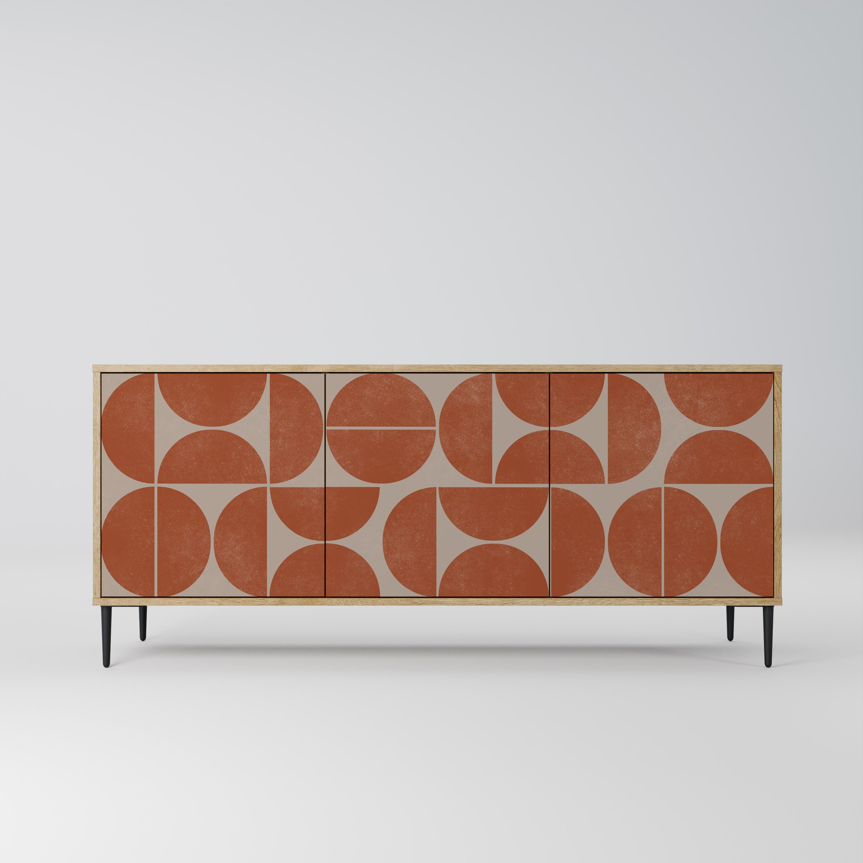 Buffet 3 portes REPETITION COMPULSION effet chêne