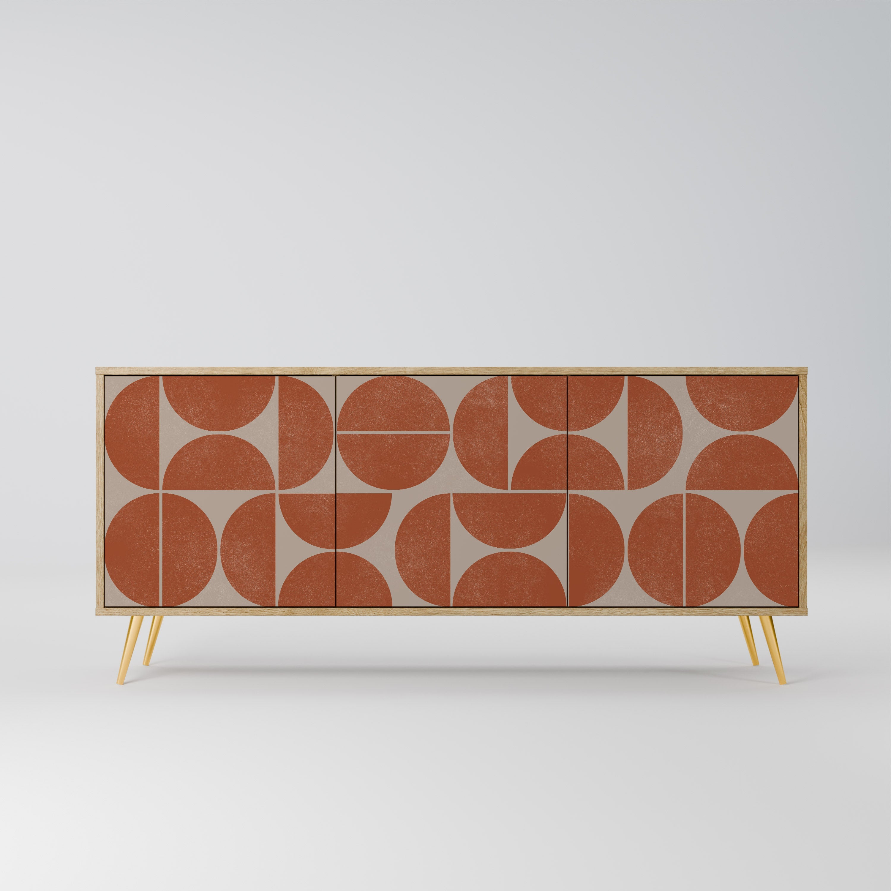 Buffet 3 portes REPETITION COMPULSION effet chêne