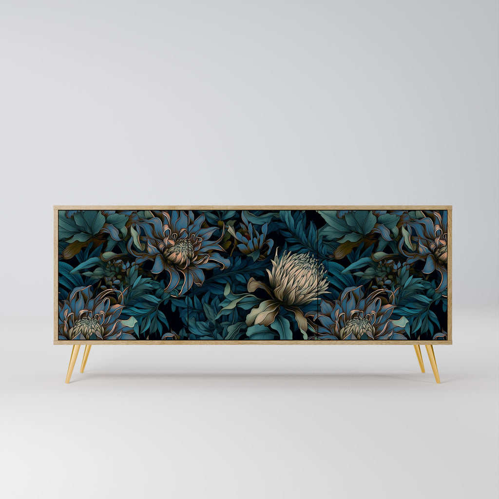 Buffet 3 portes effet chêne TWILIGHT BLOOM
