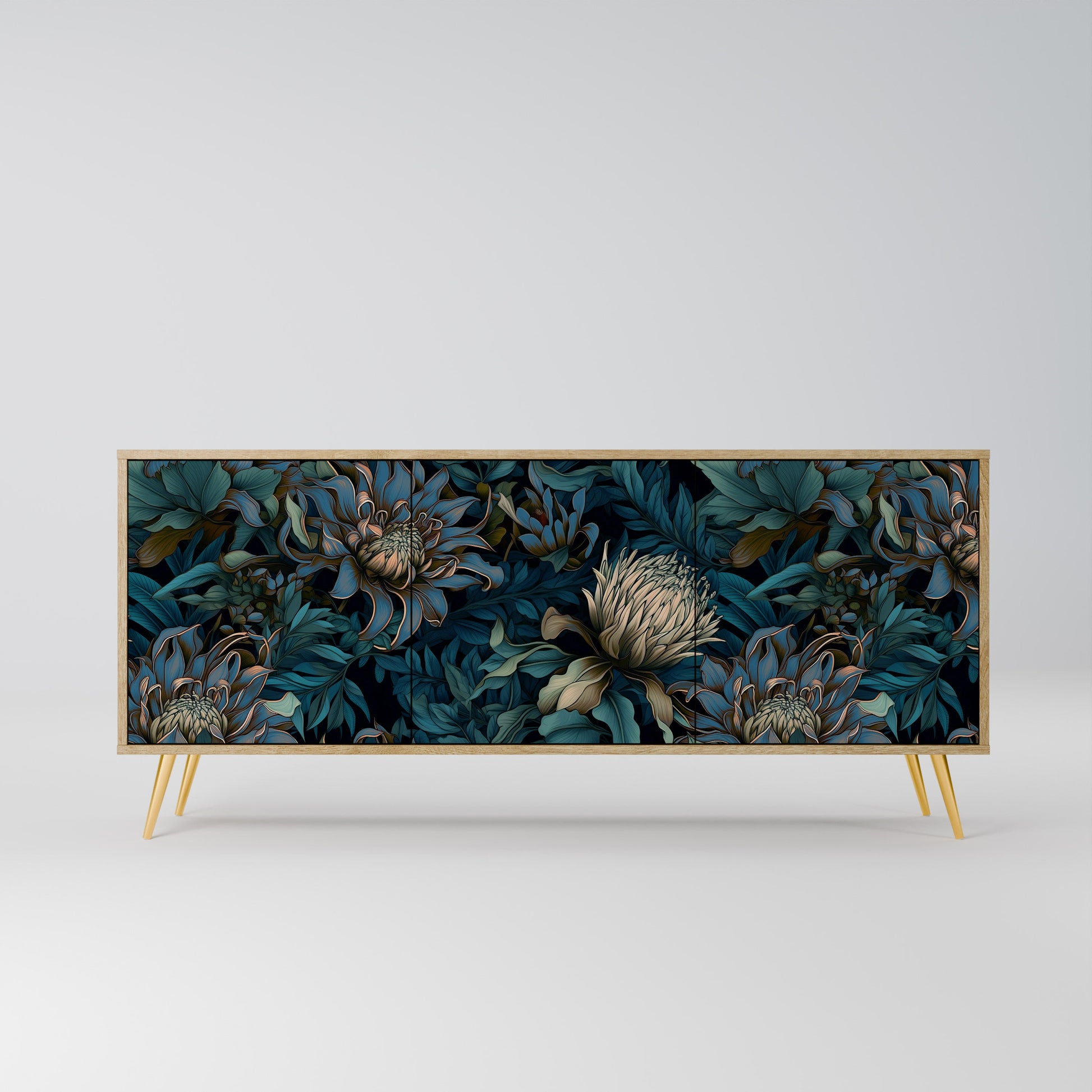 Buffet 3 portes effet chêne TWILIGHT BLOOM