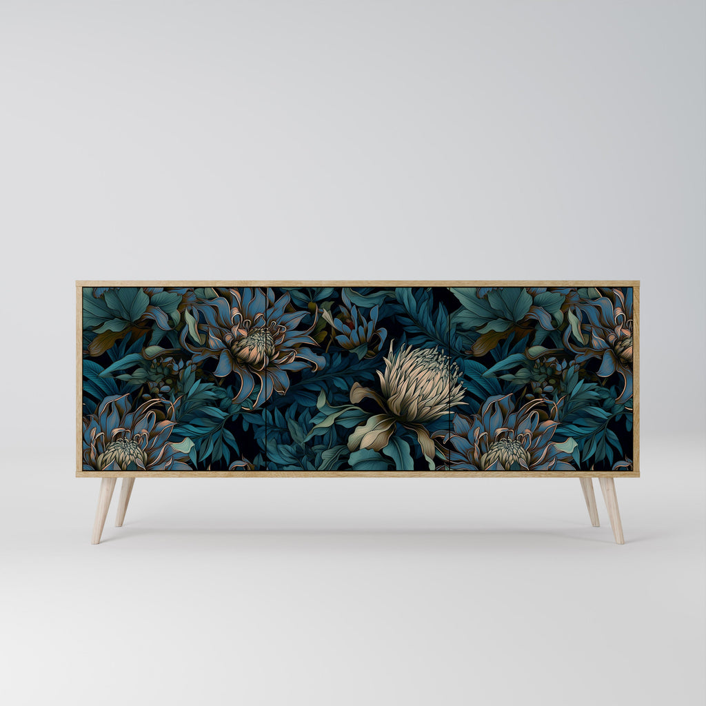 Buffet 3 portes effet chêne TWILIGHT BLOOM