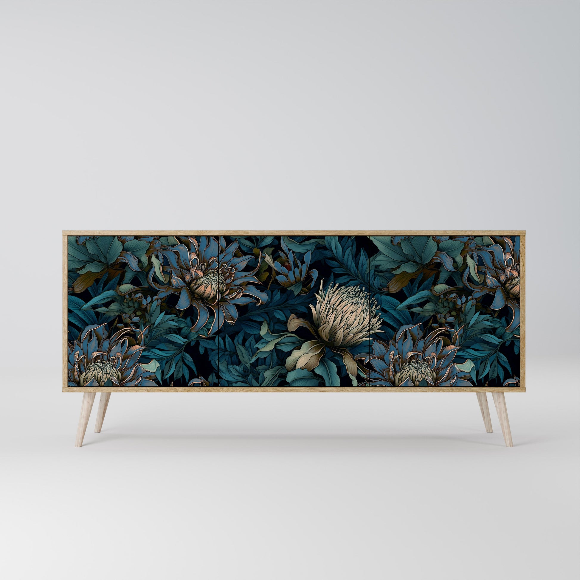 Buffet 3 portes effet chêne TWILIGHT BLOOM
