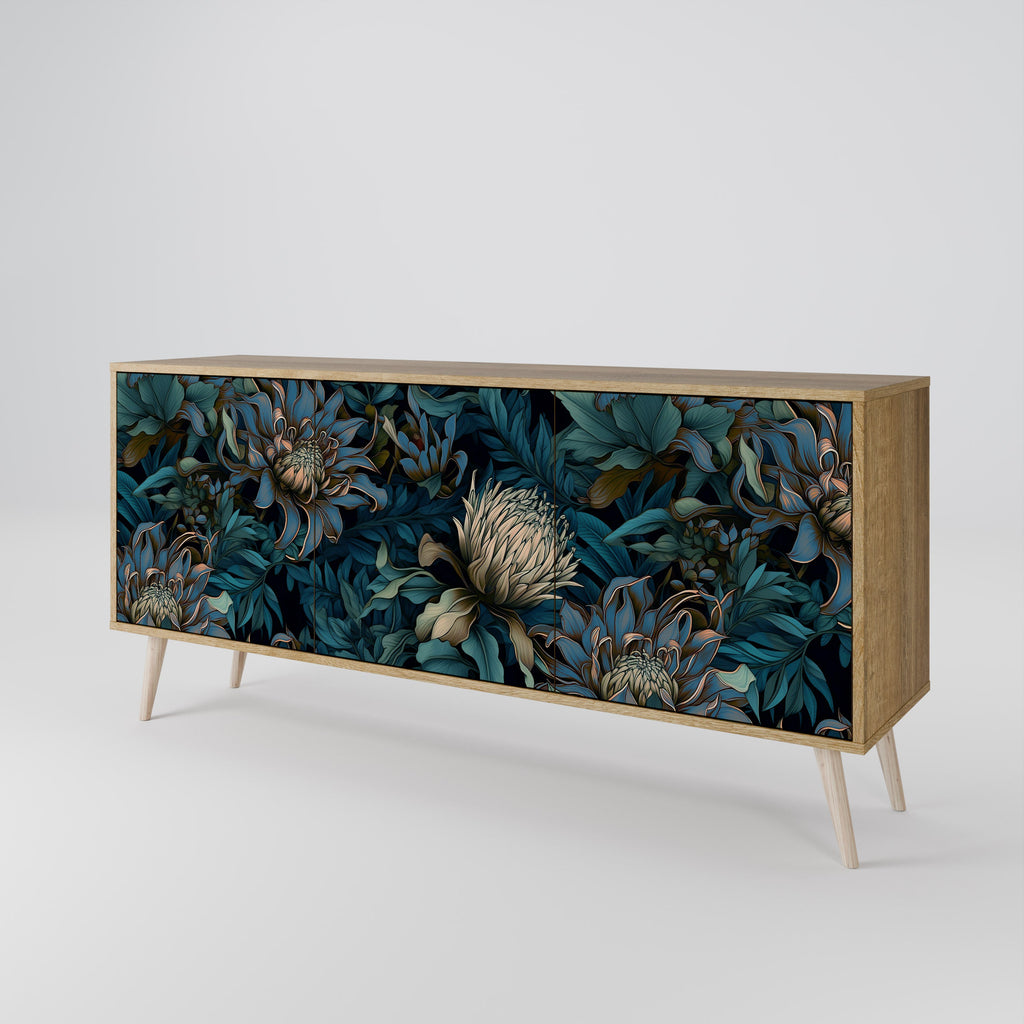 Buffet 3 portes effet chêne TWILIGHT BLOOM