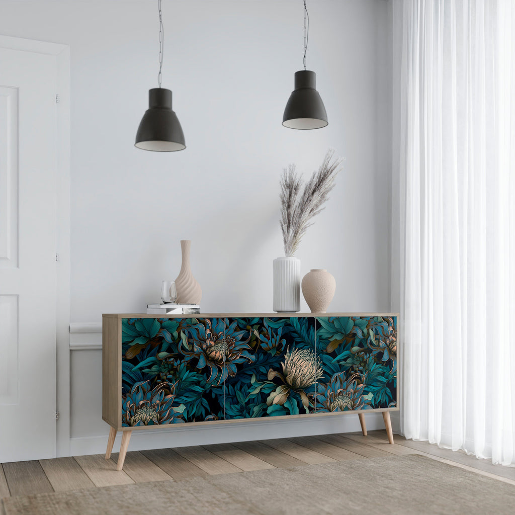 Buffet 3 portes effet chêne TWILIGHT BLOOM