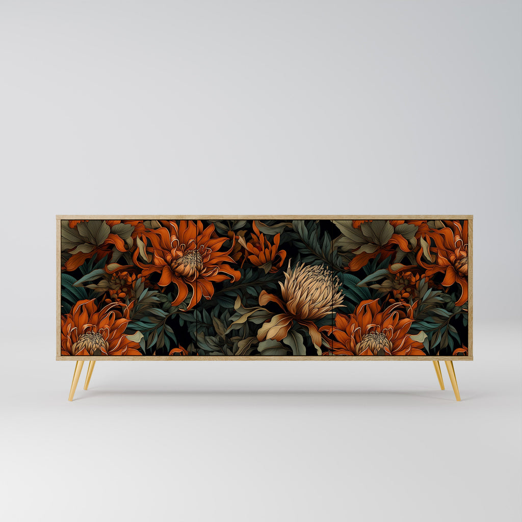 DAWN BLOOM 3-Door Sideboard in Oak Effect