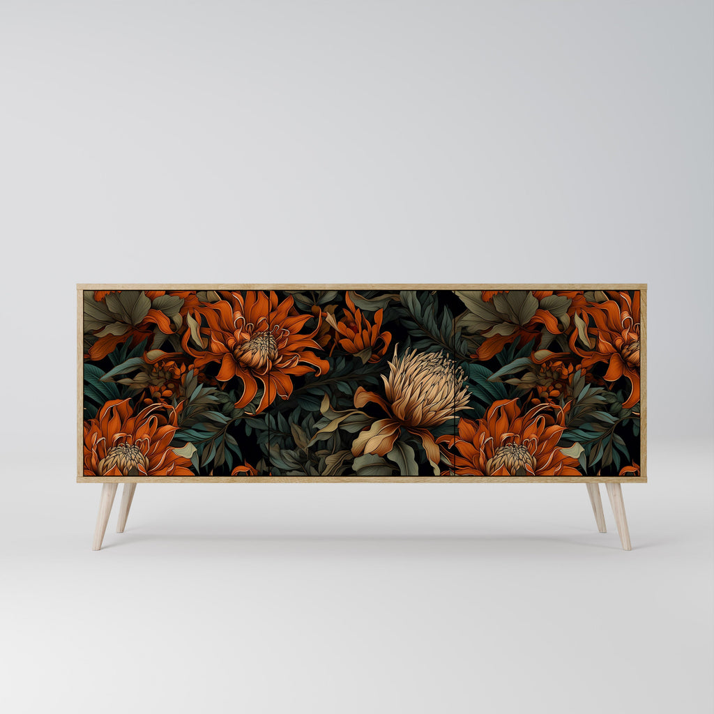 DAWN BLOOM 3-Door Sideboard in Oak Effect