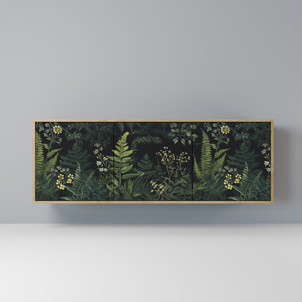 Buffet 3 portes FERN FLOWERS effet chêne