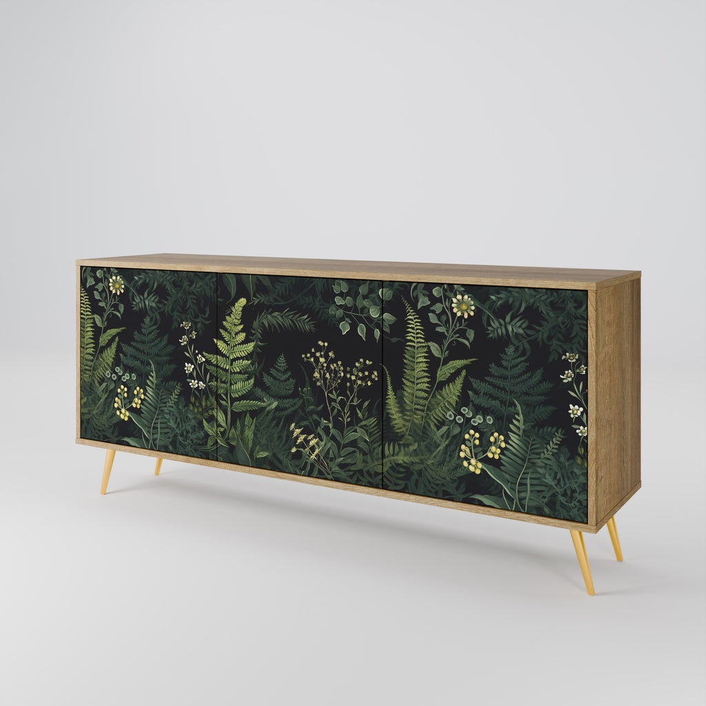 Buffet 3 portes FERN FLOWERS effet chêne