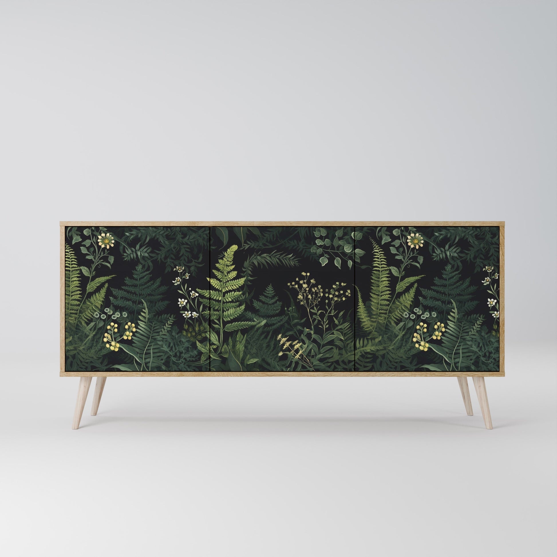 Buffet 3 portes FERN FLOWERS effet chêne