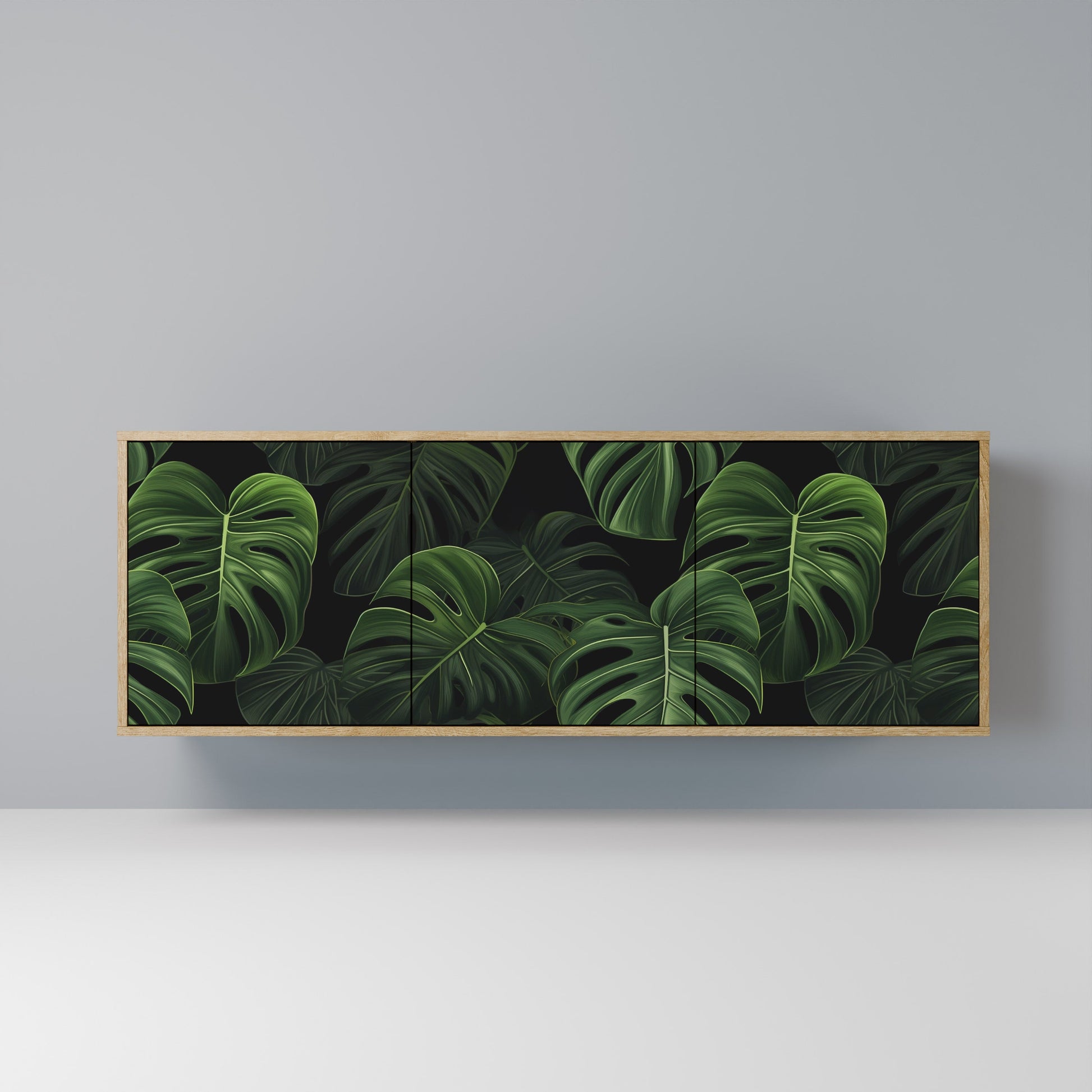 Buffet 3 portes INFINITE MONSTERA effet chêne