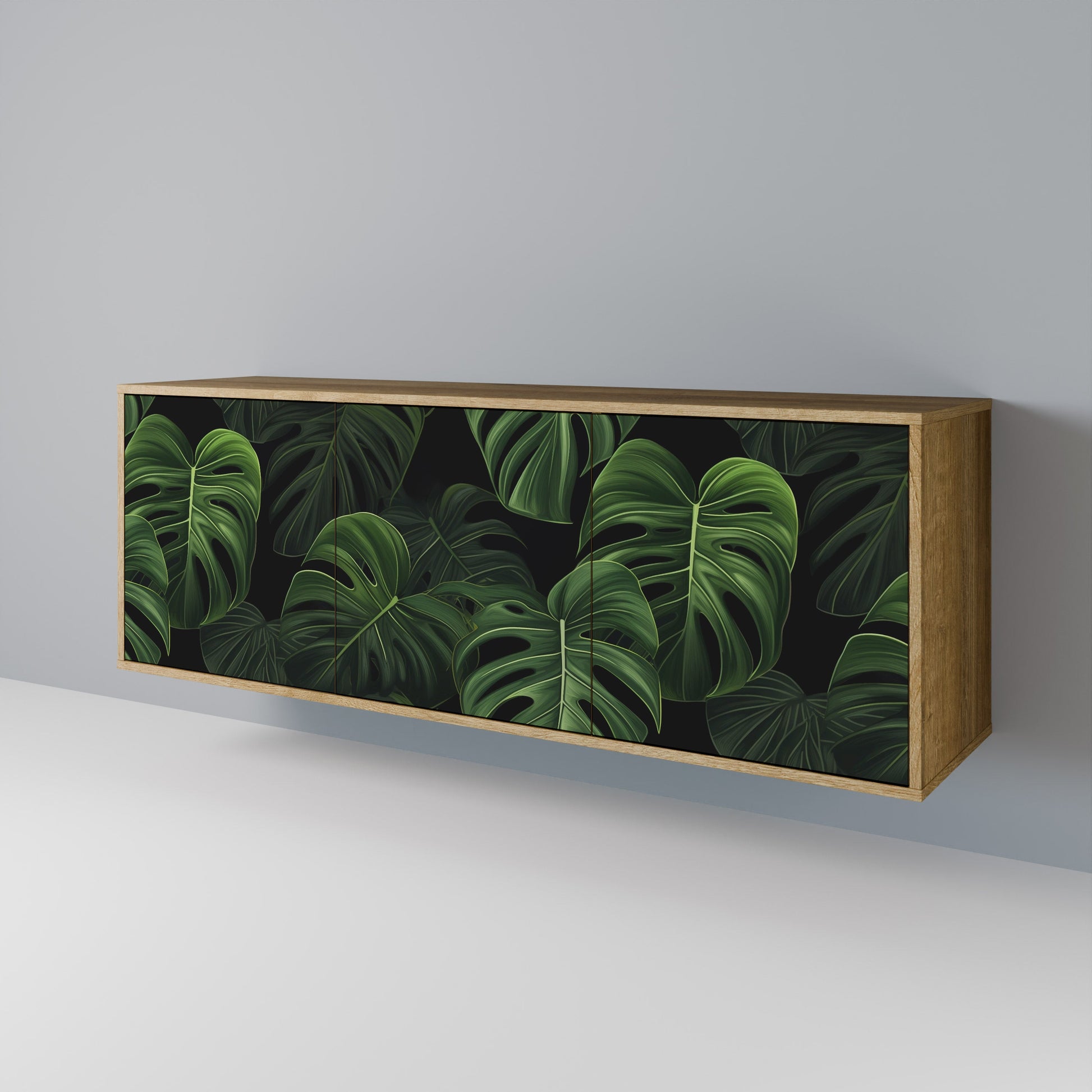 Buffet 3 portes INFINITE MONSTERA effet chêne