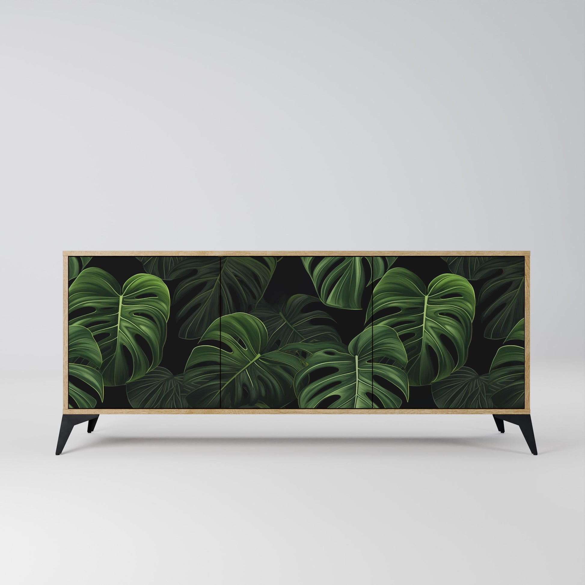 Buffet 3 portes INFINITE MONSTERA effet chêne