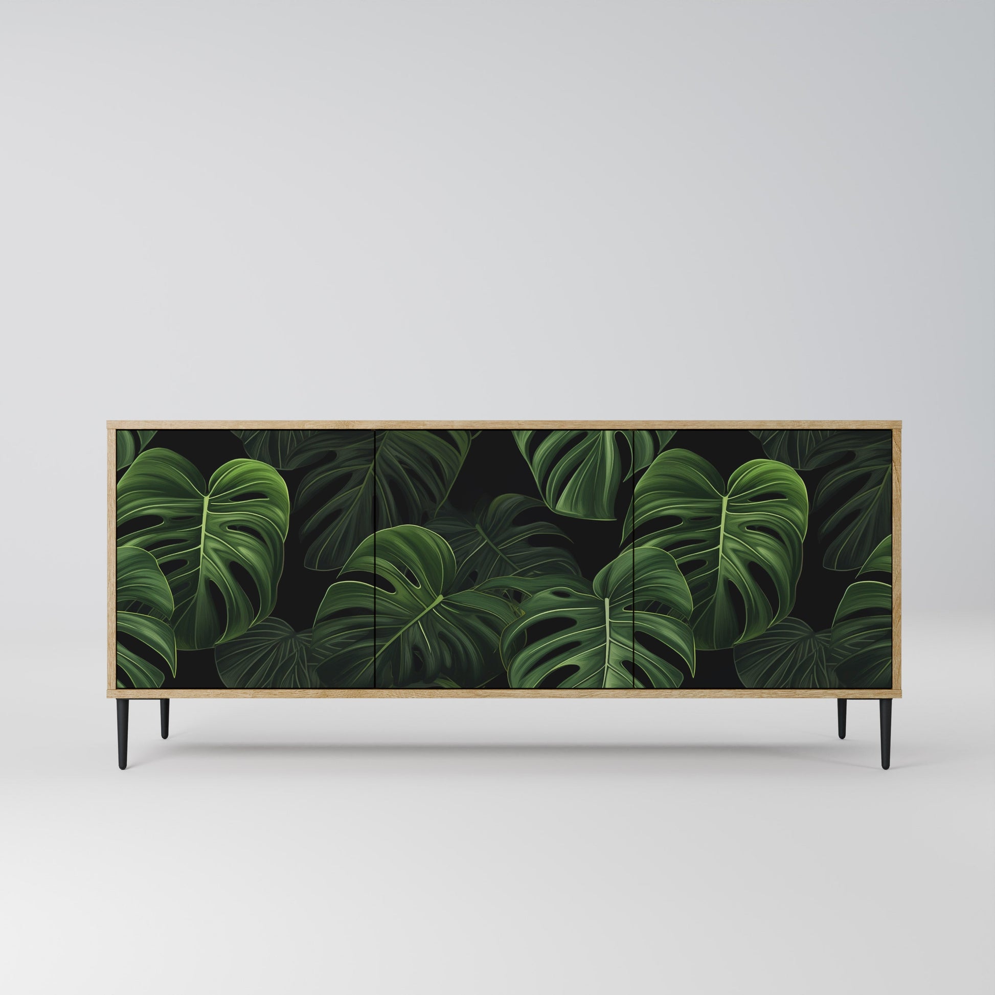 Buffet 3 portes INFINITE MONSTERA effet chêne