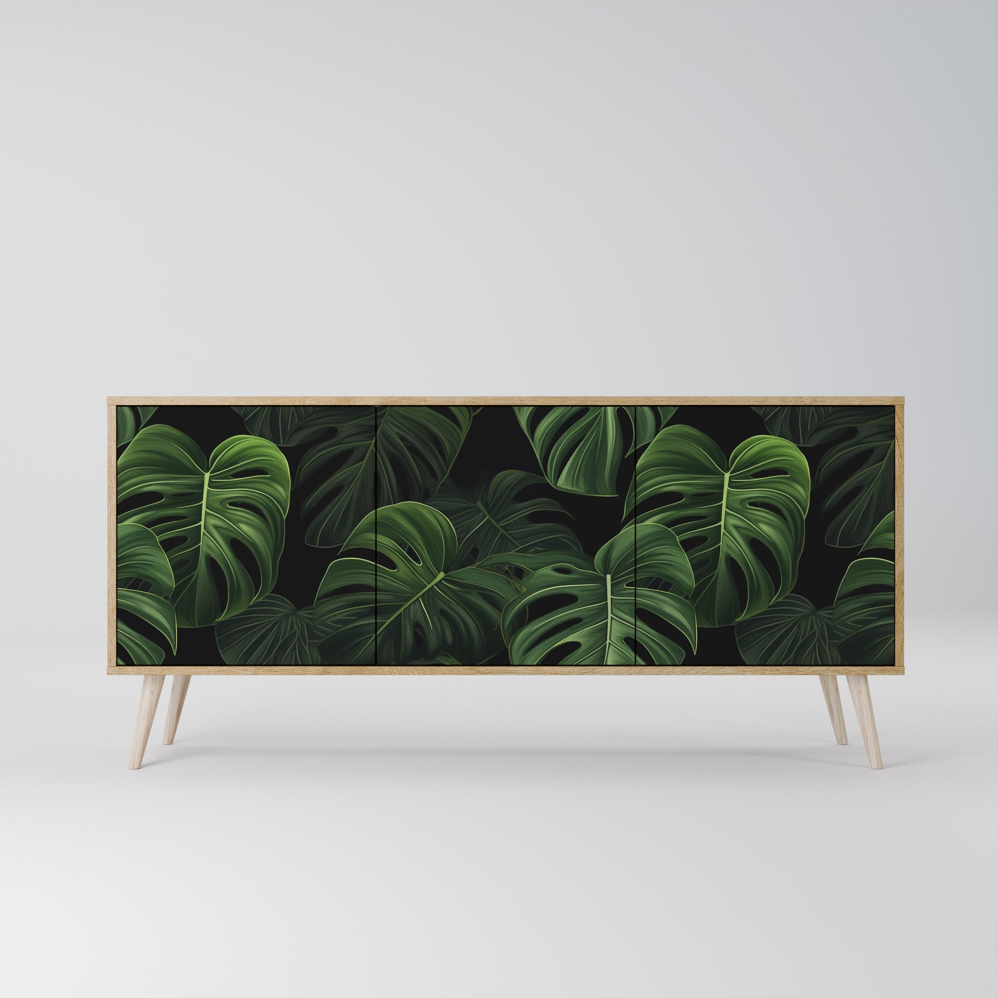 Buffet 3 portes INFINITE MONSTERA effet chêne