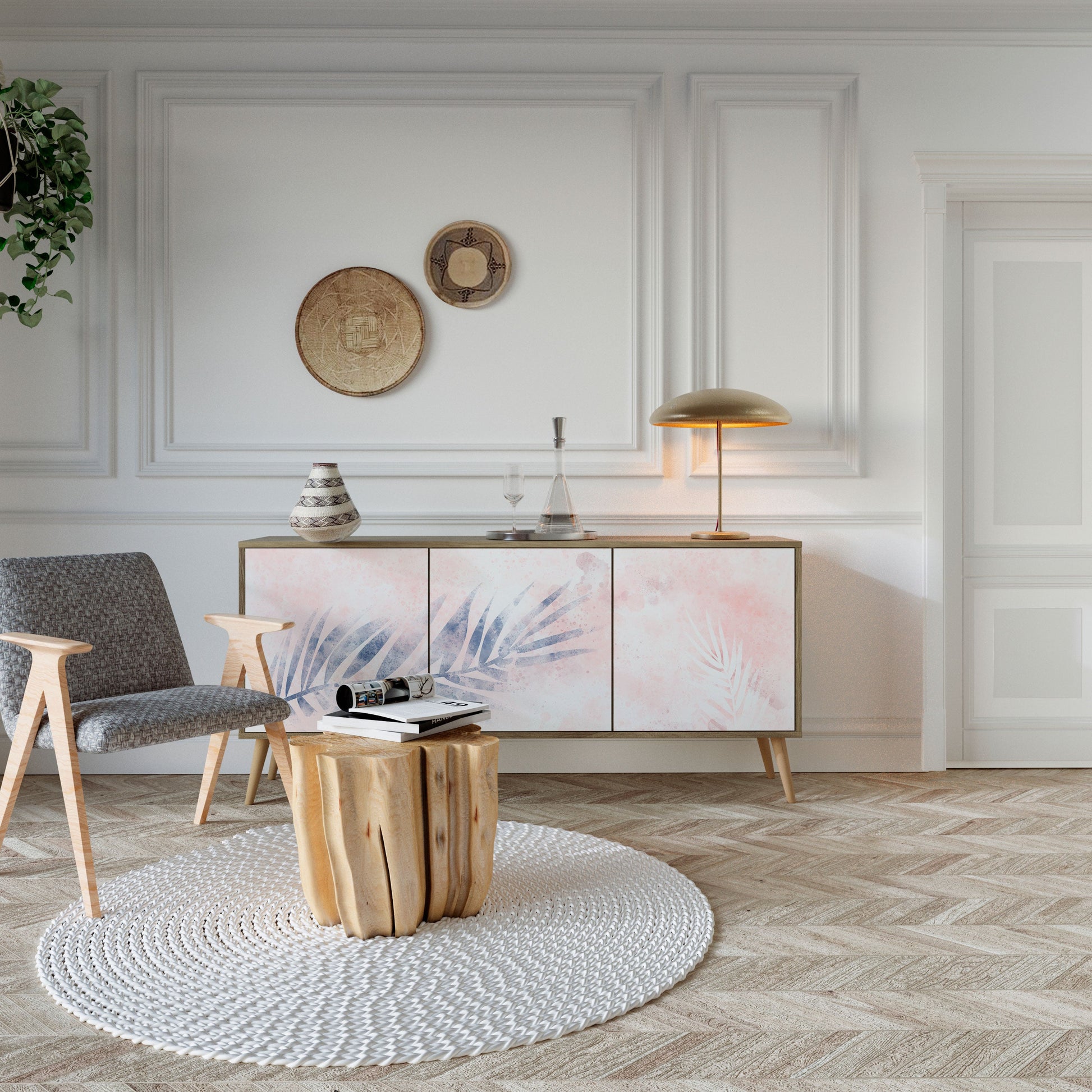 Buffet 3 portes TIMELESS FLOAT effet chêne