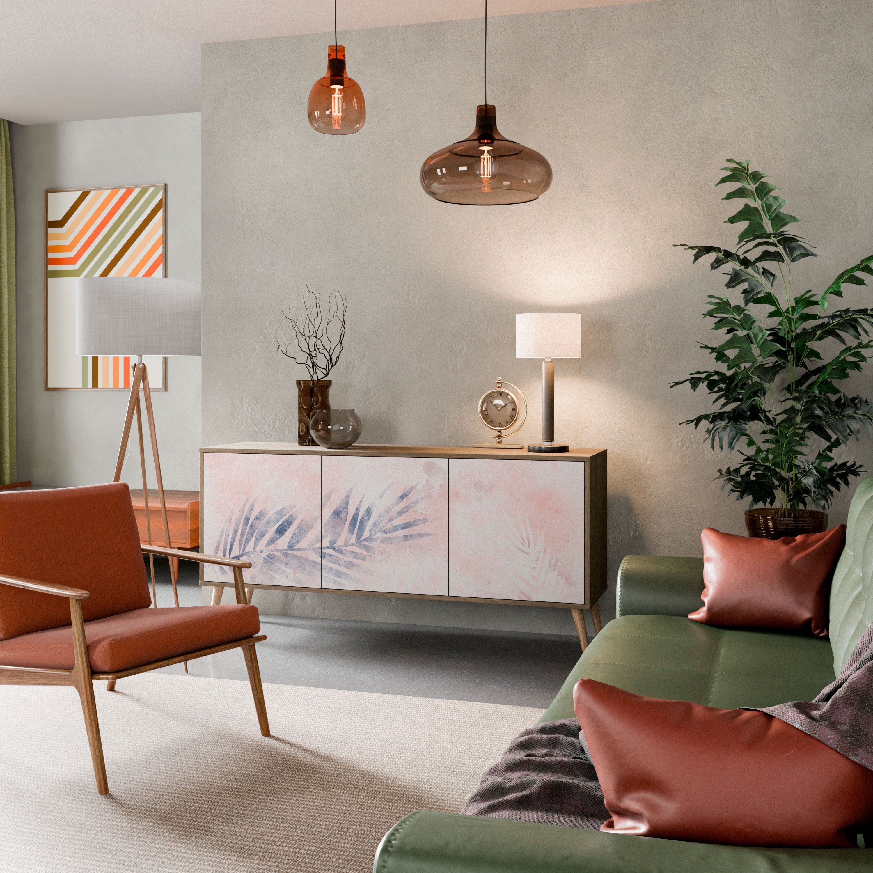 Buffet 3 portes TIMELESS FLOAT effet chêne