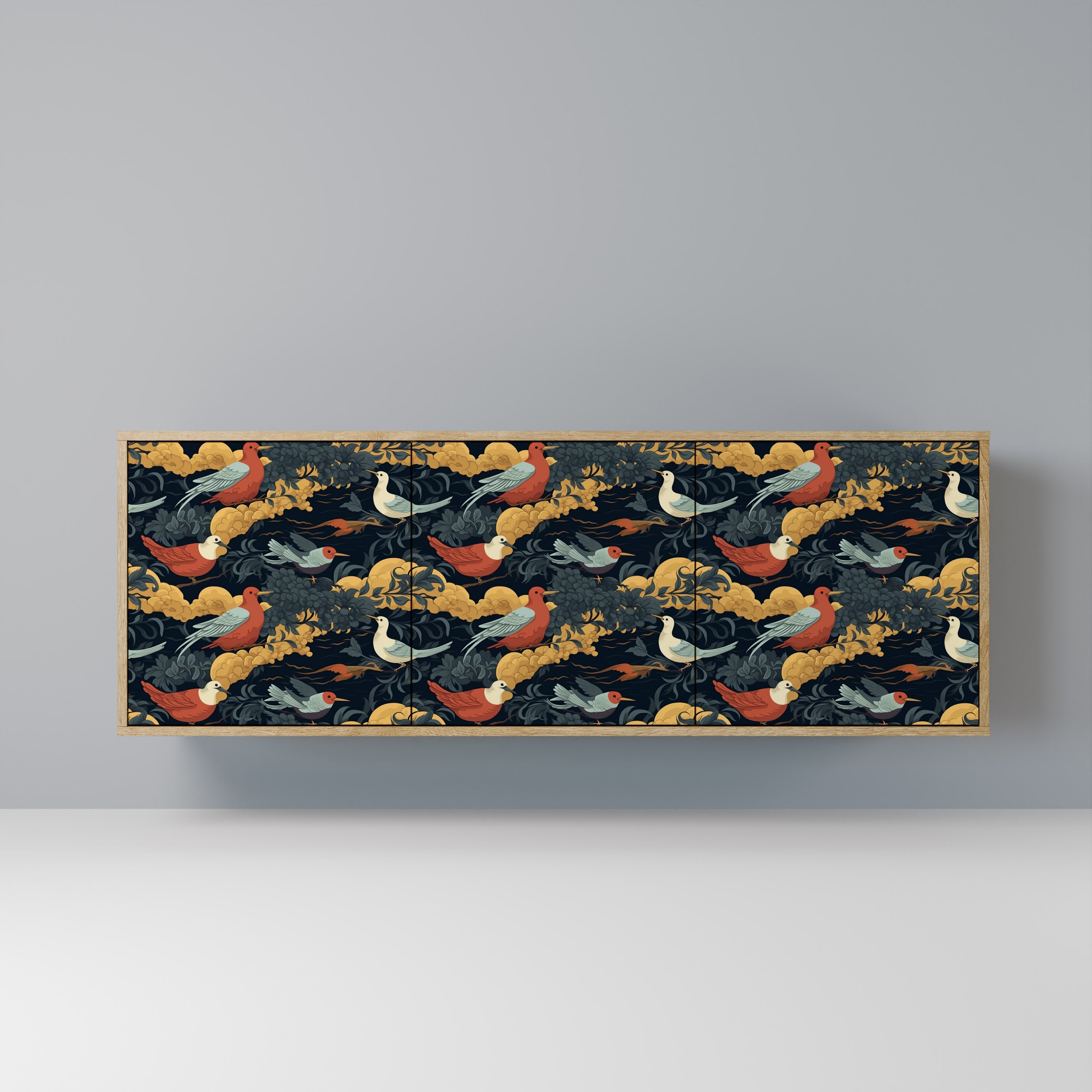 Buffet 3 portes FOWLY DAZE effet chêne