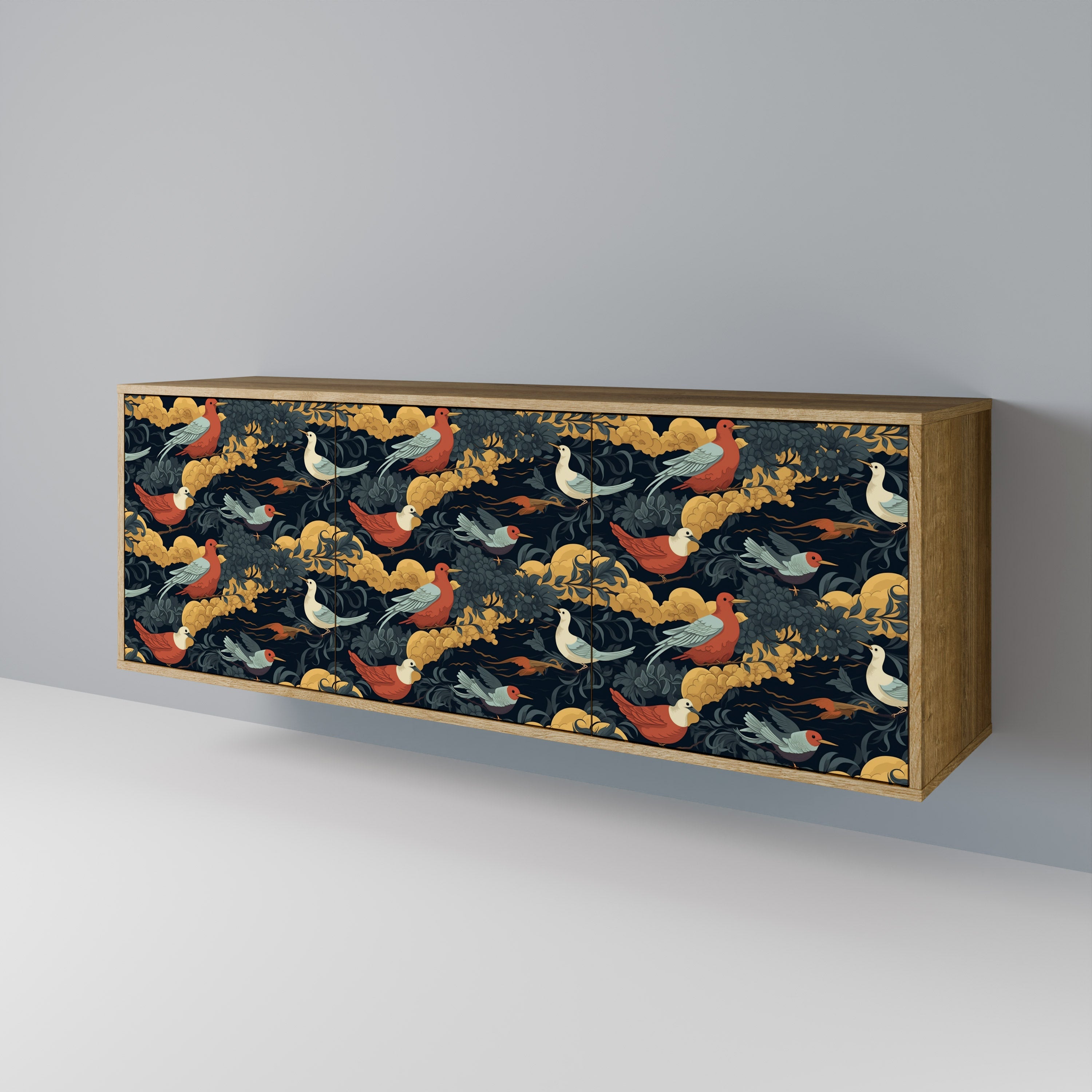 Buffet 3 portes FOWLY DAZE effet chêne