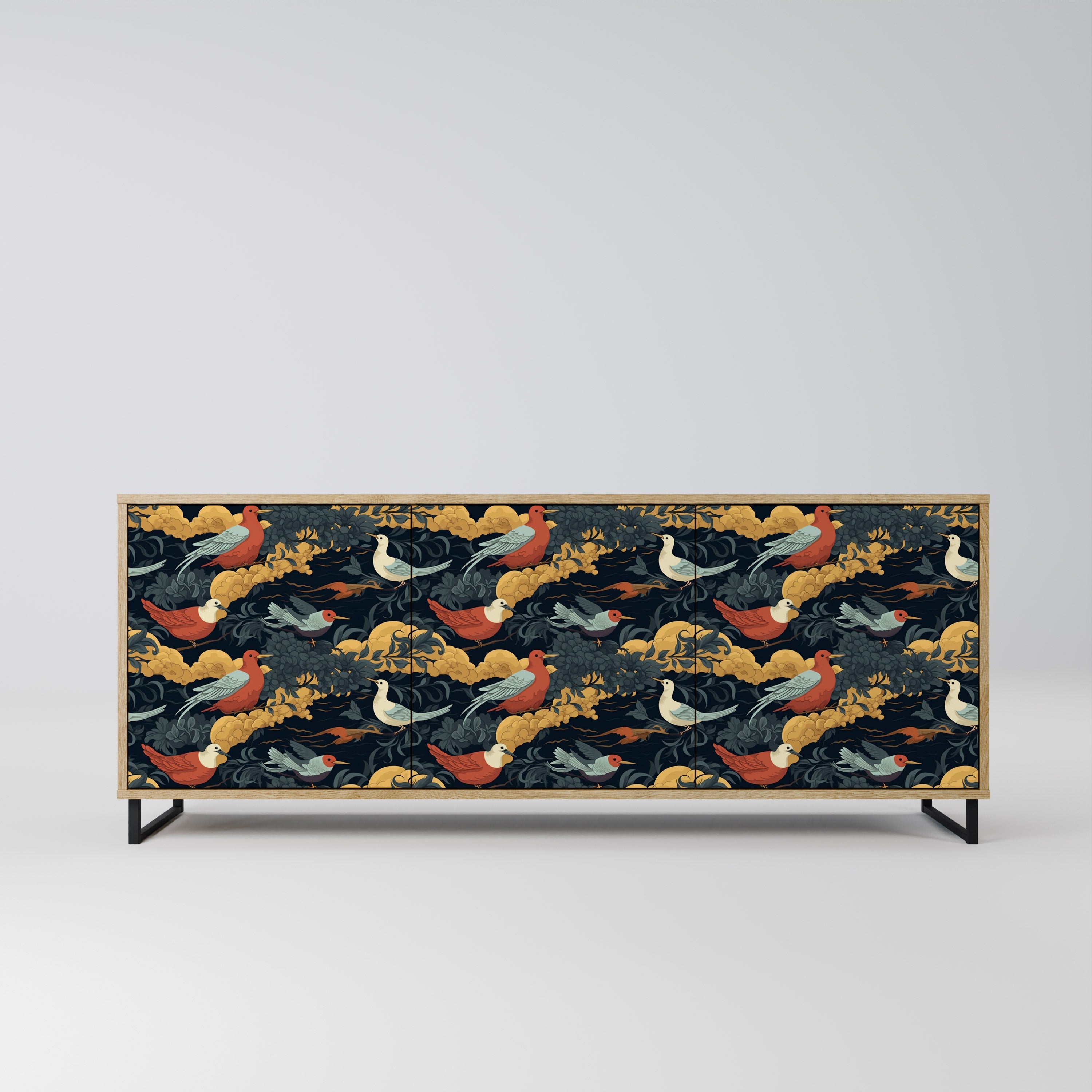 Buffet 3 portes FOWLY DAZE effet chêne