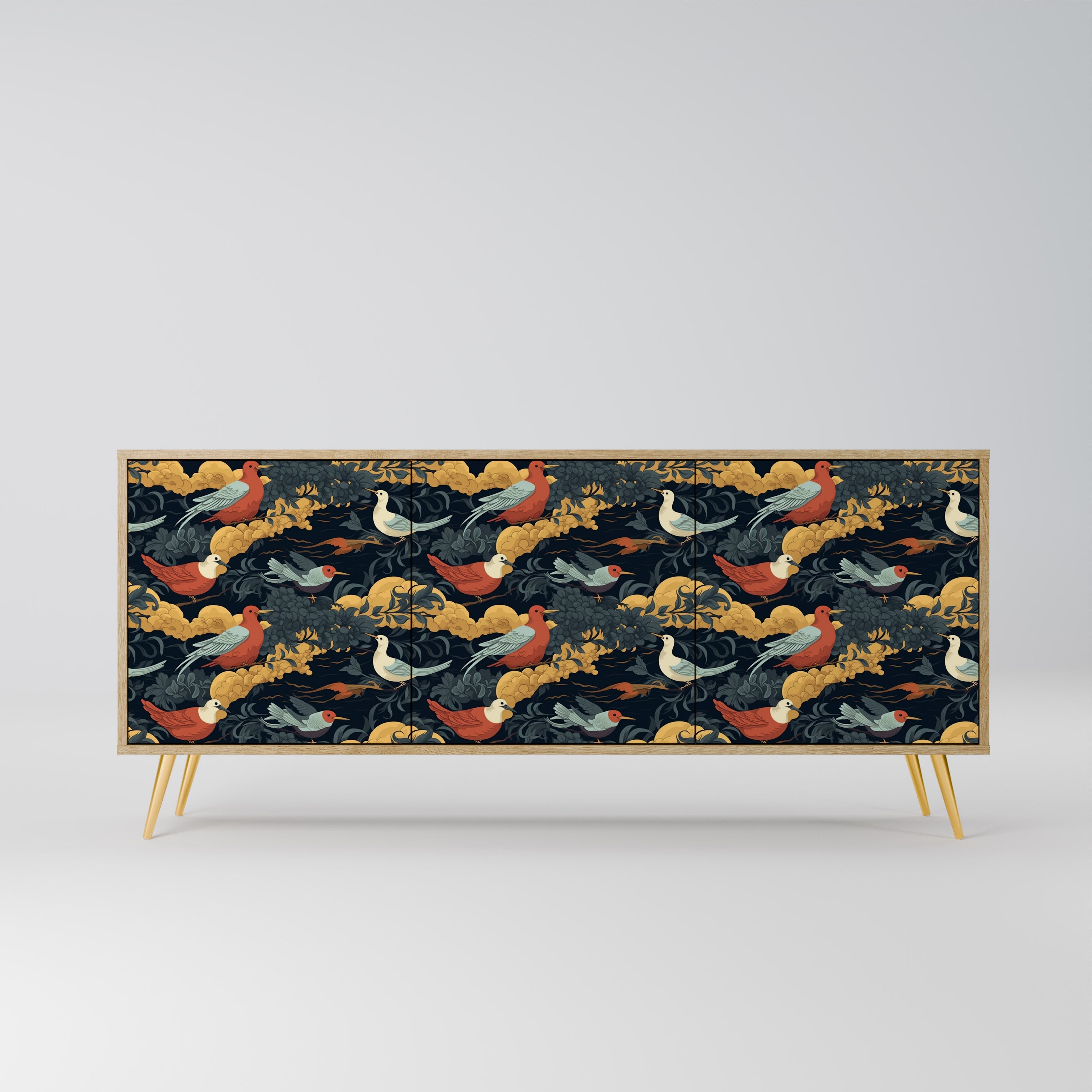 Buffet 3 portes FOWLY DAZE effet chêne