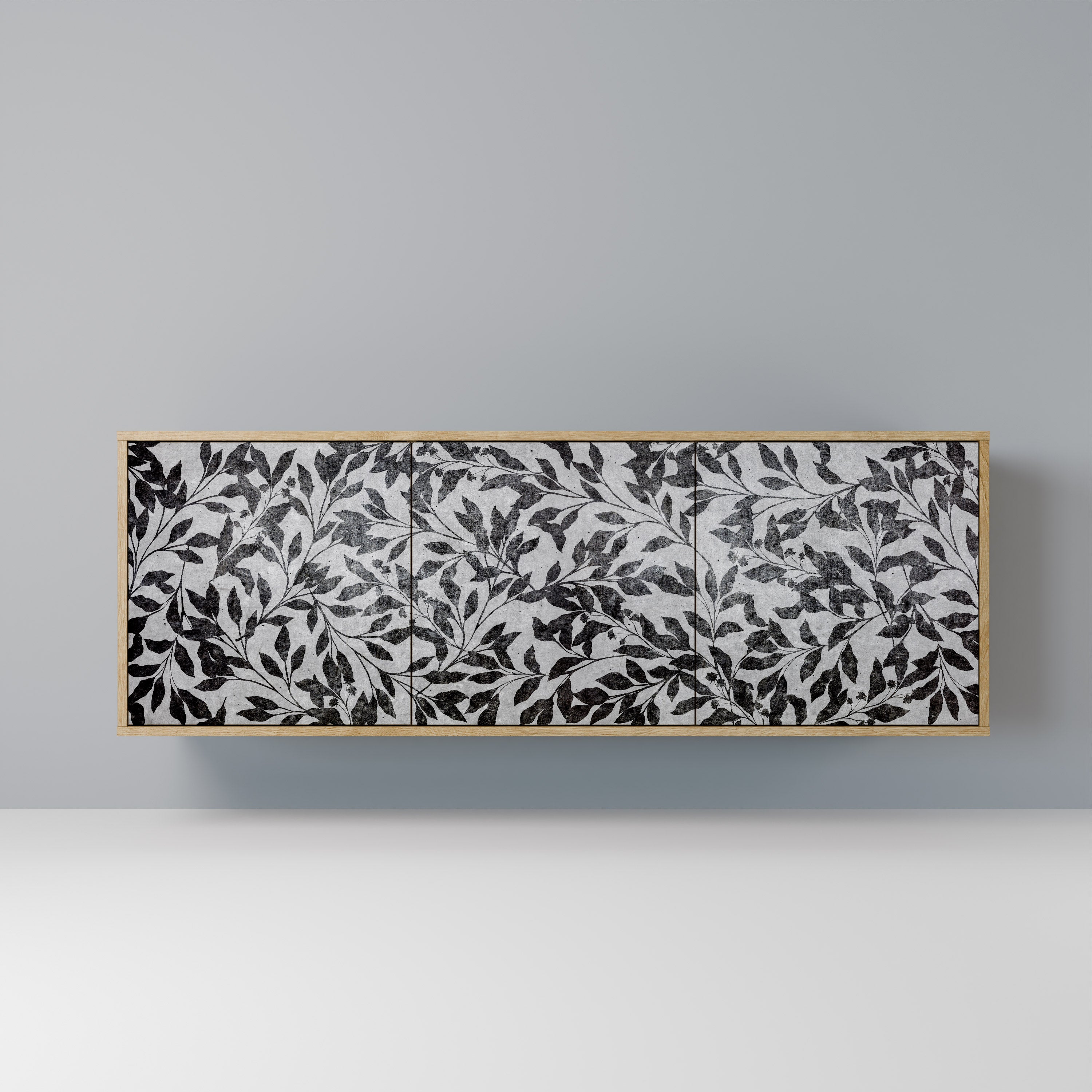 Buffet 3 portes CHARCOAL SPROUT effet chêne