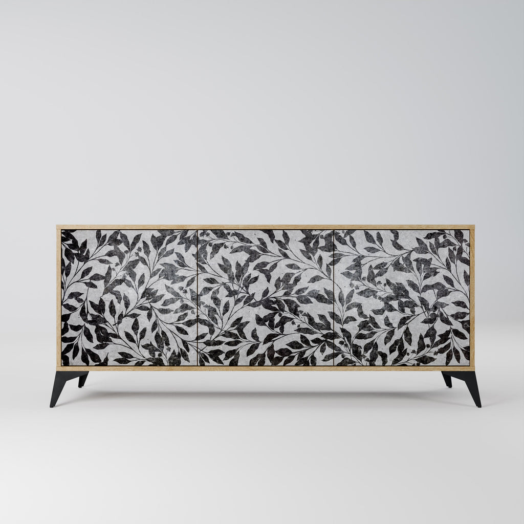 Buffet 3 portes CHARCOAL SPROUT effet chêne