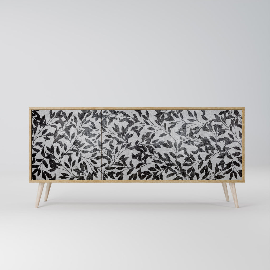 Buffet 3 portes CHARCOAL SPROUT effet chêne