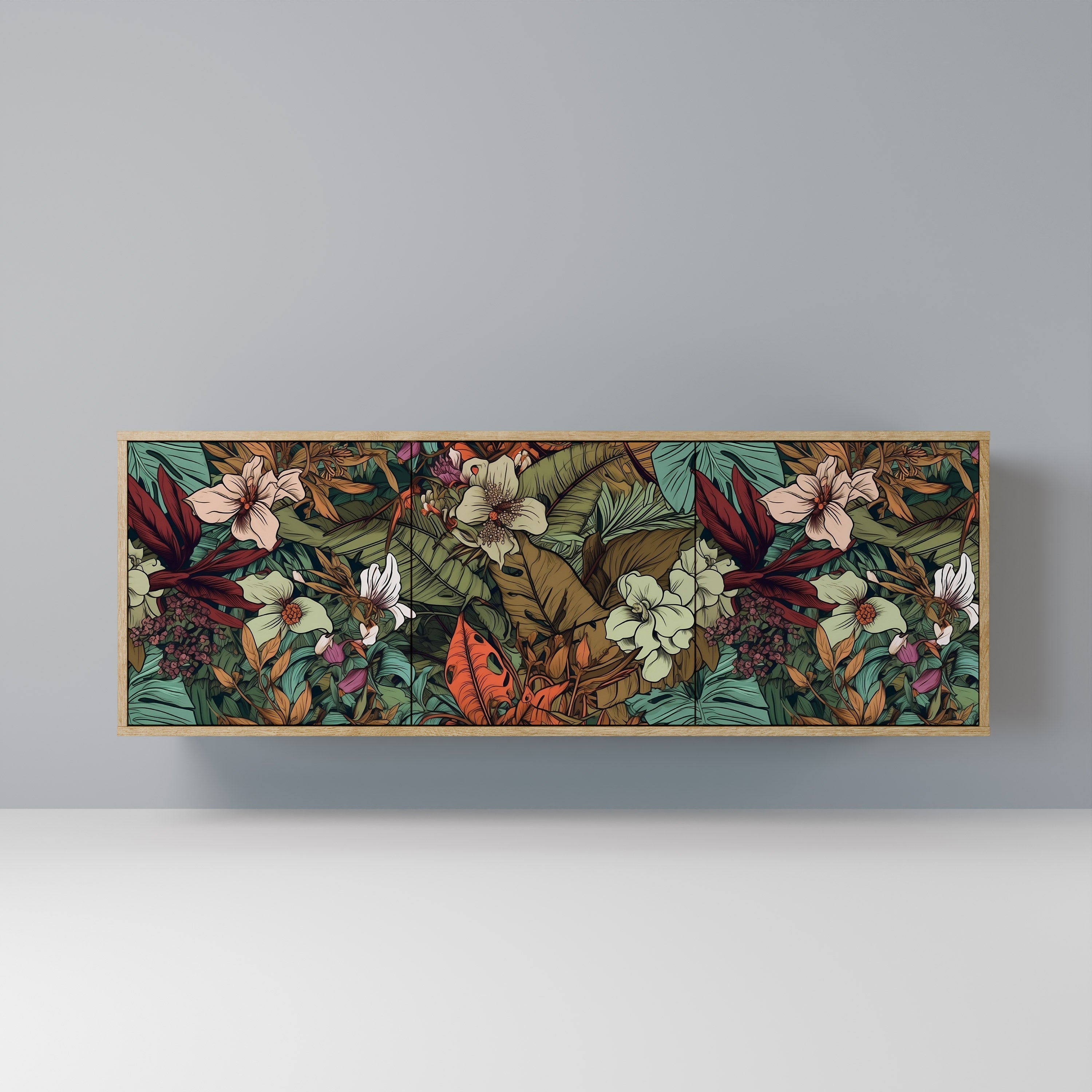 Buffet 3 portes effet chêne BOTANICAL EMERGENCE