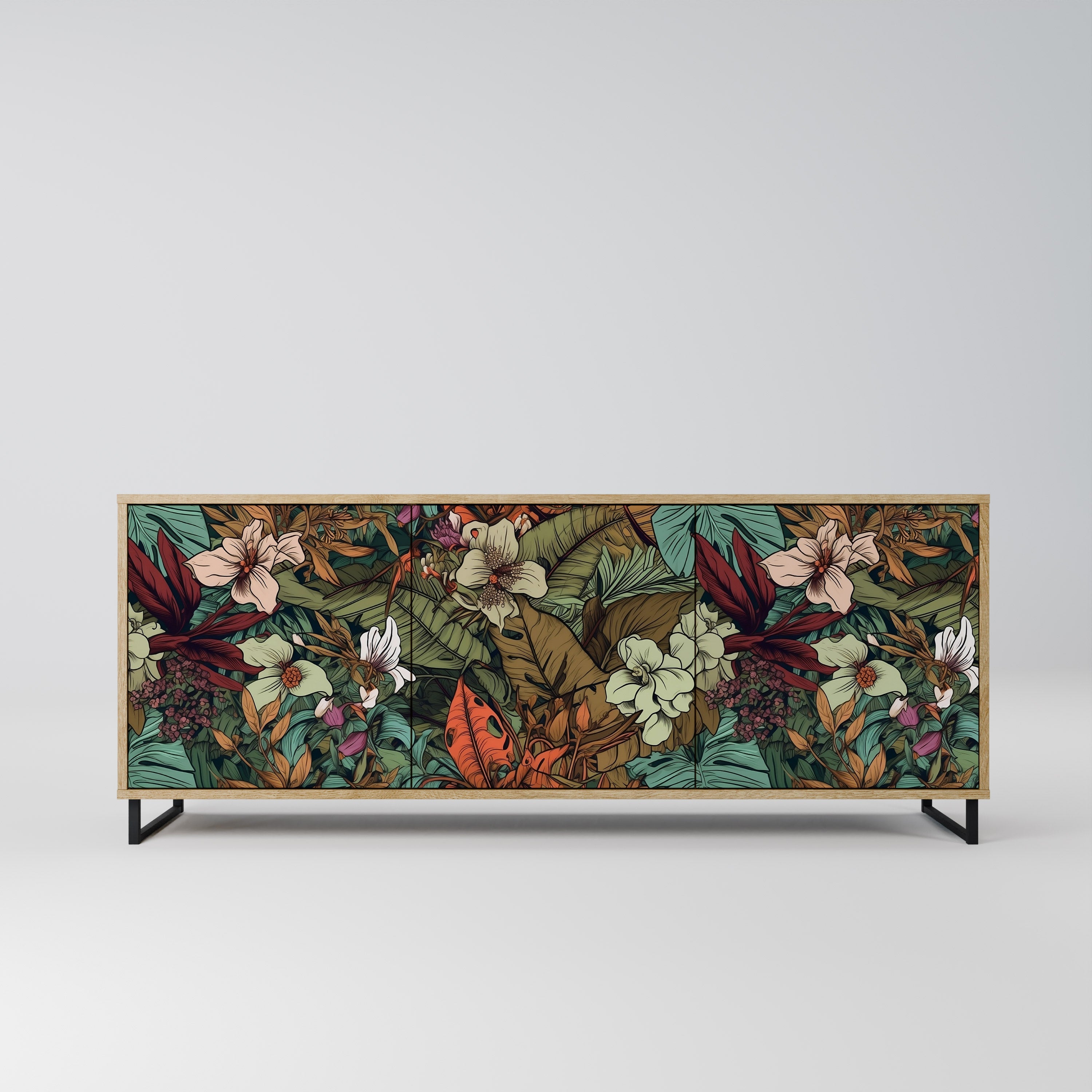 Buffet 3 portes effet chêne BOTANICAL EMERGENCE