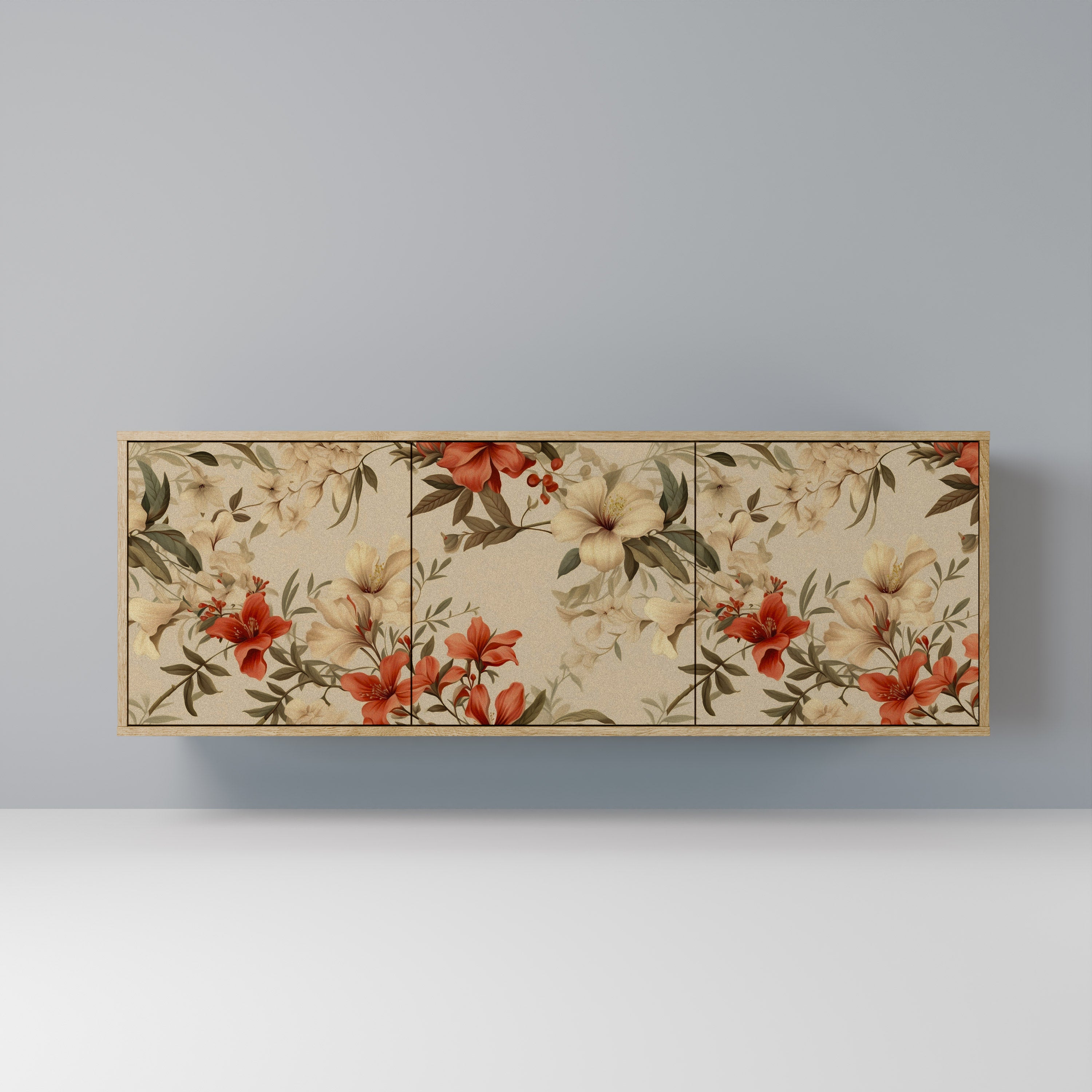 Buffet 3 portes effet chêne BLOOMING HARMONY