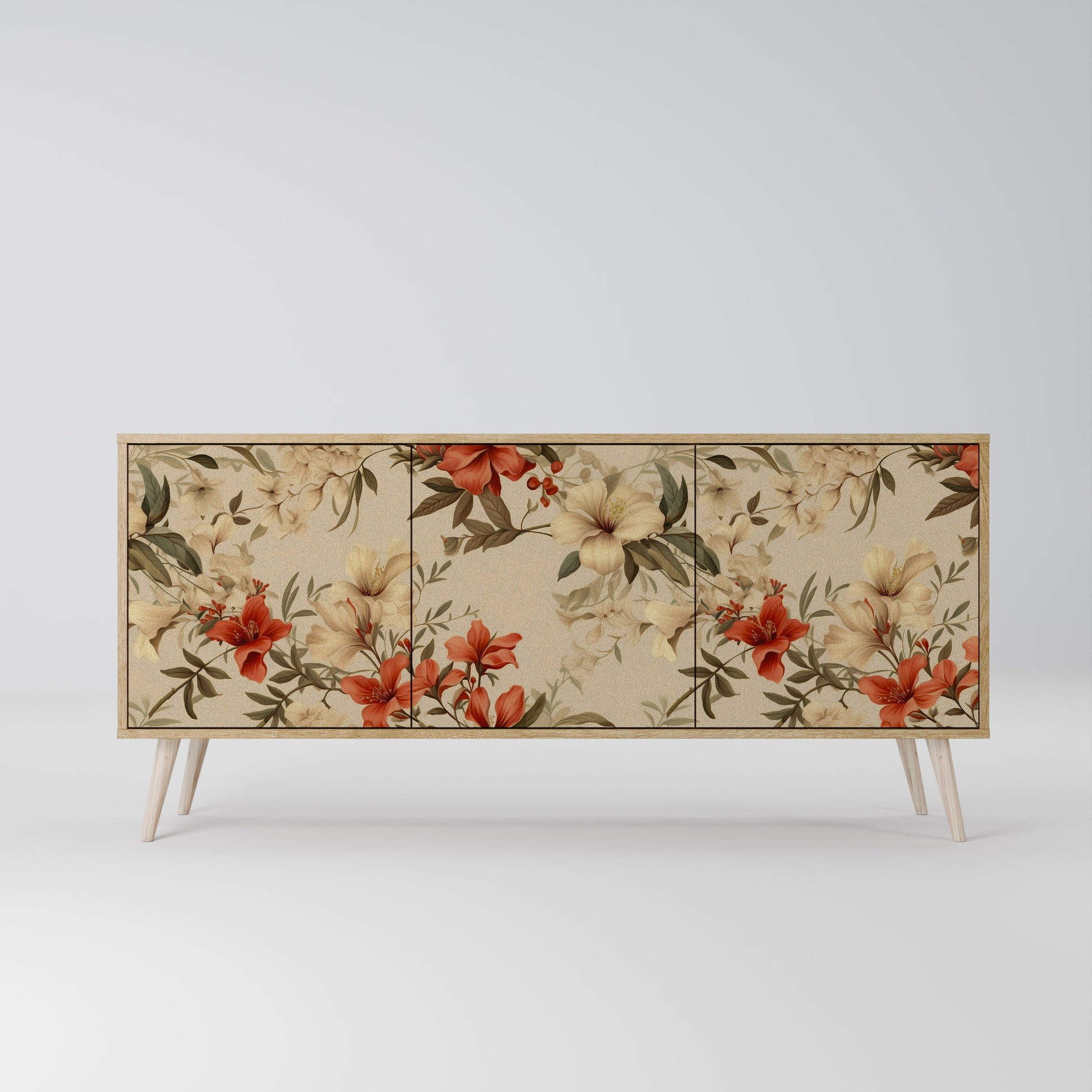 Buffet 3 portes effet chêne BLOOMING HARMONY