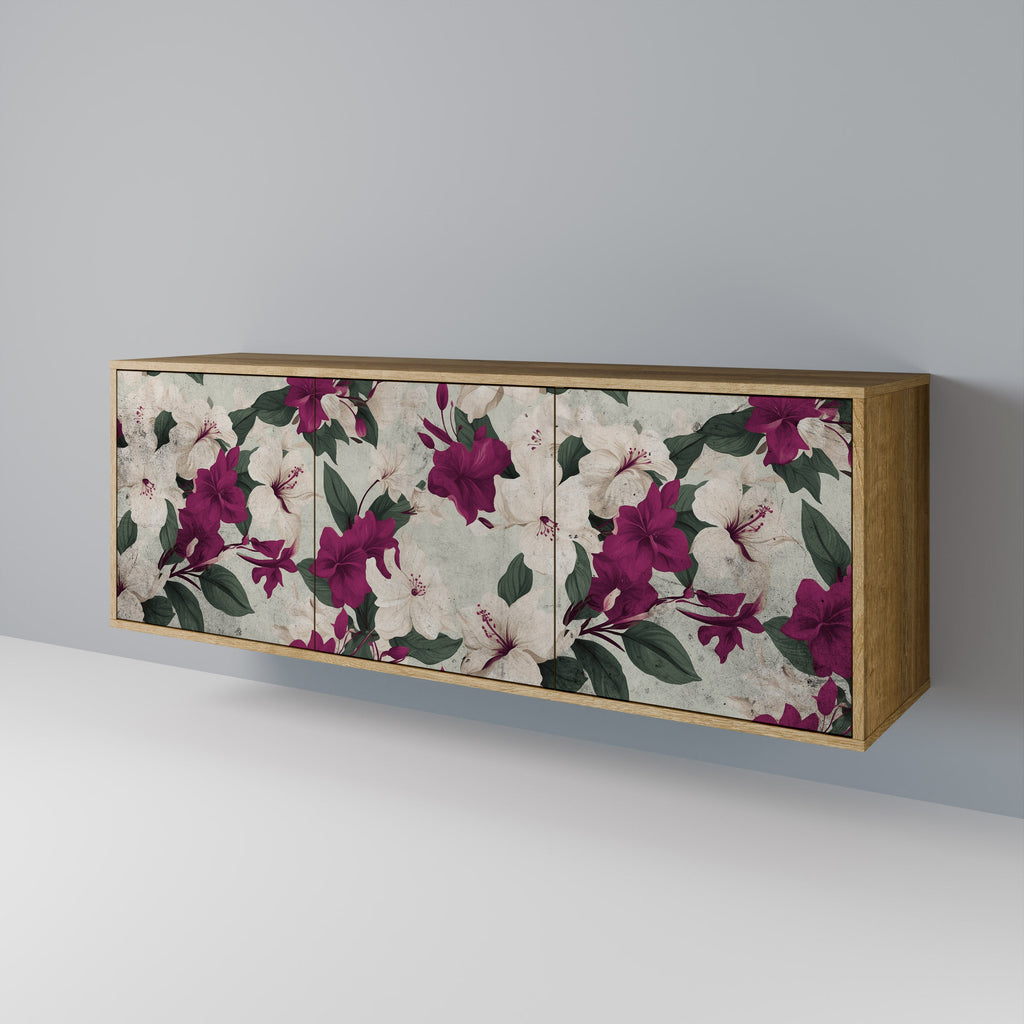Buffet 3 portes FLOWERET DREAM effet chêne