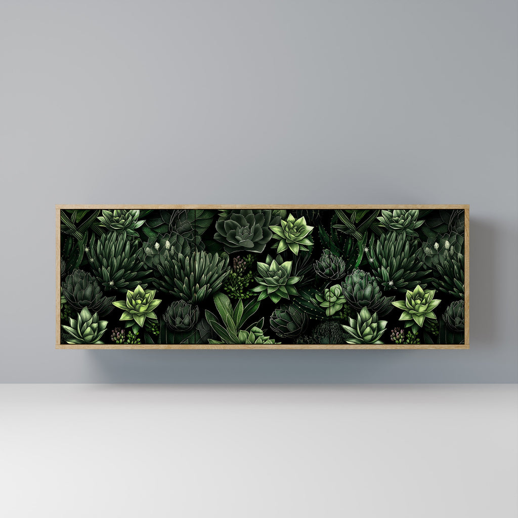 Buffet 3 portes SUCCULENT JUNGLE effet chêne