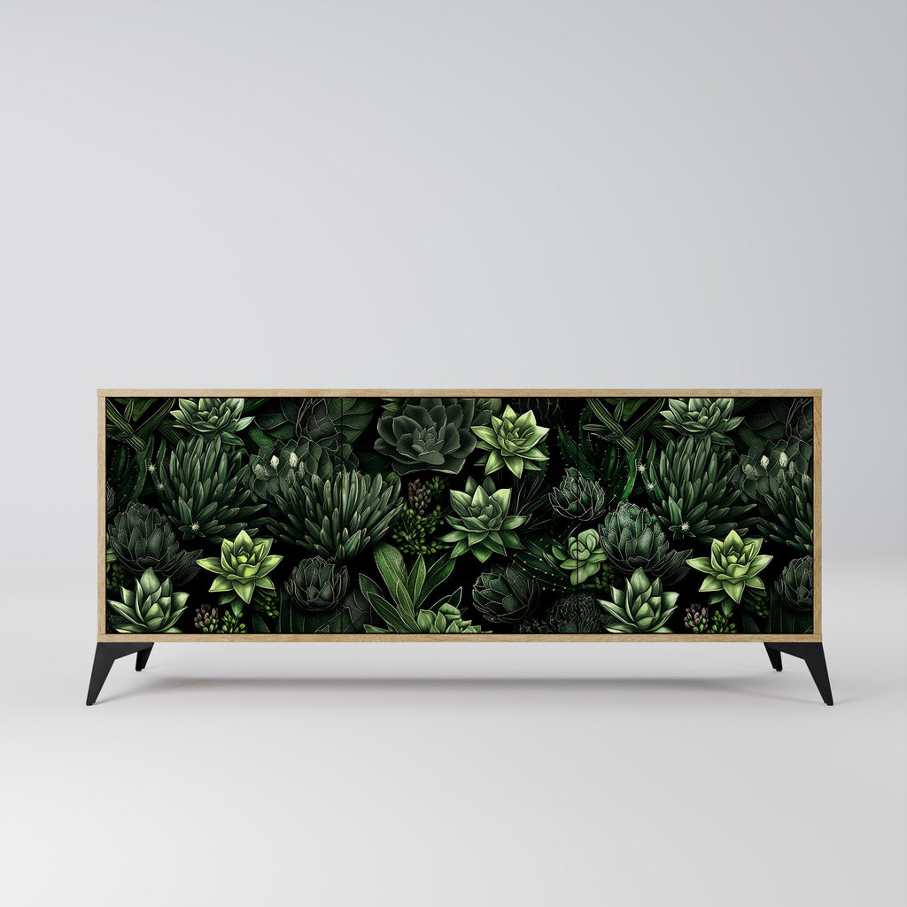 Buffet 3 portes SUCCULENT JUNGLE effet chêne