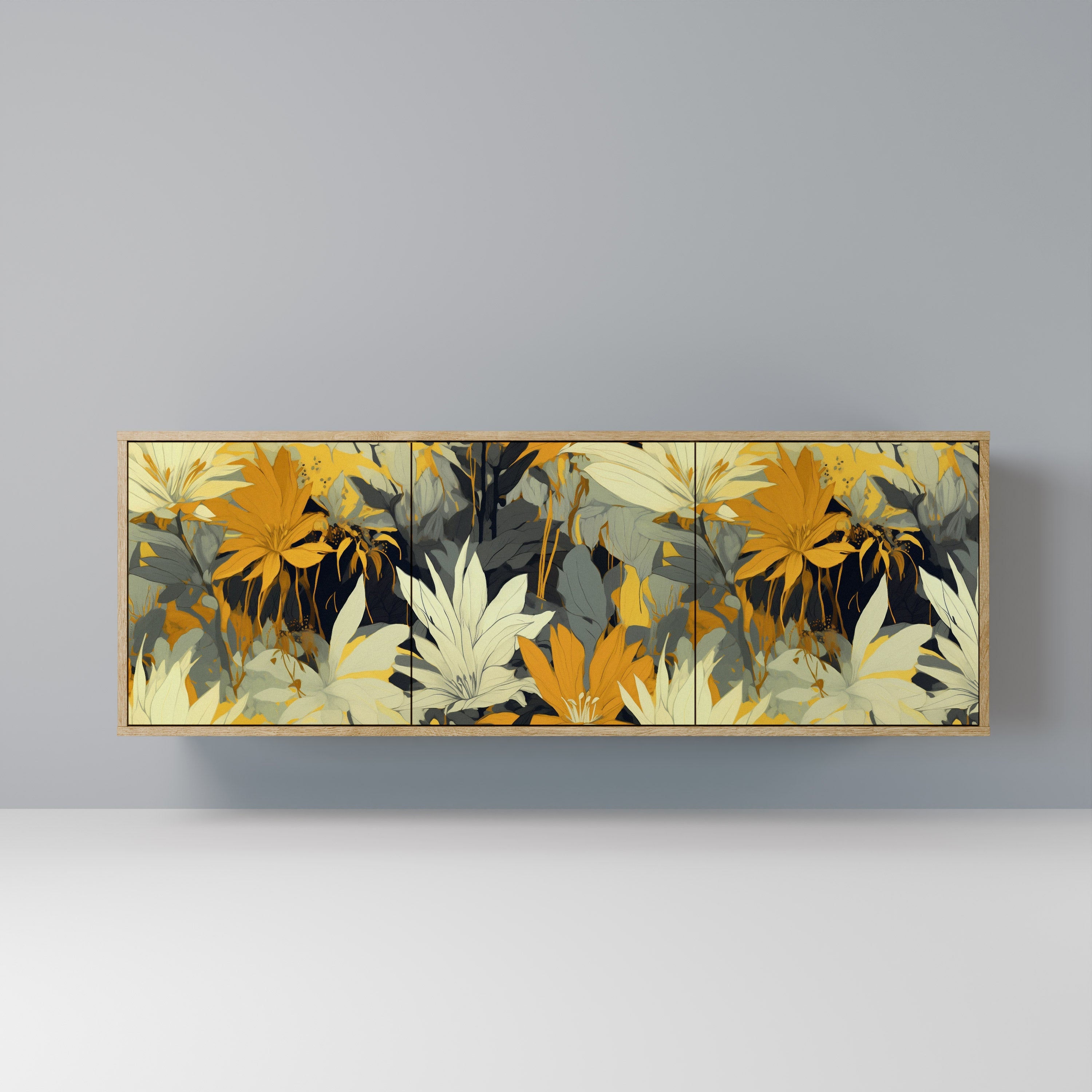 Buffet 3 portes SUNKISSED LILY effet chêne