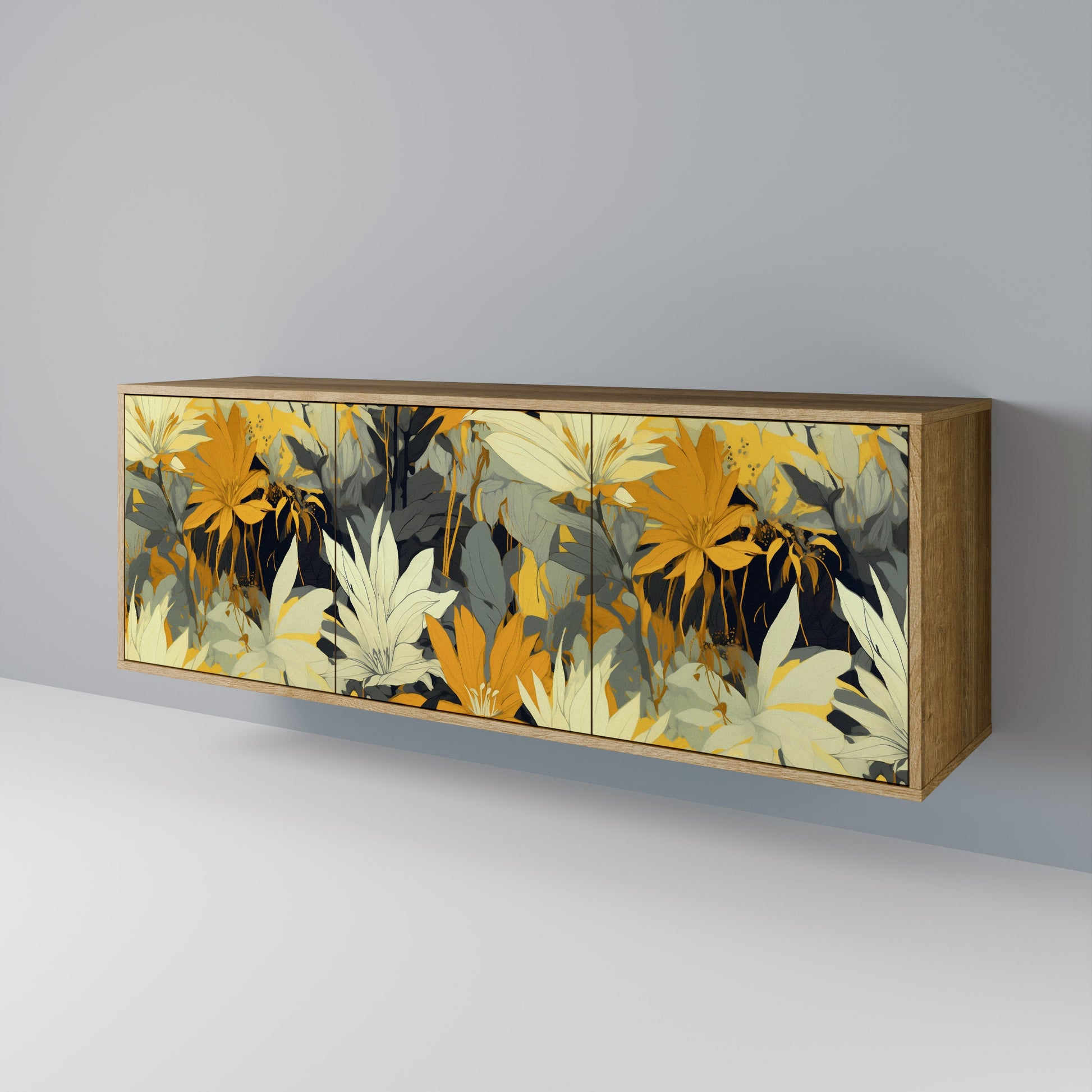 Buffet 3 portes SUNKISSED LILY effet chêne