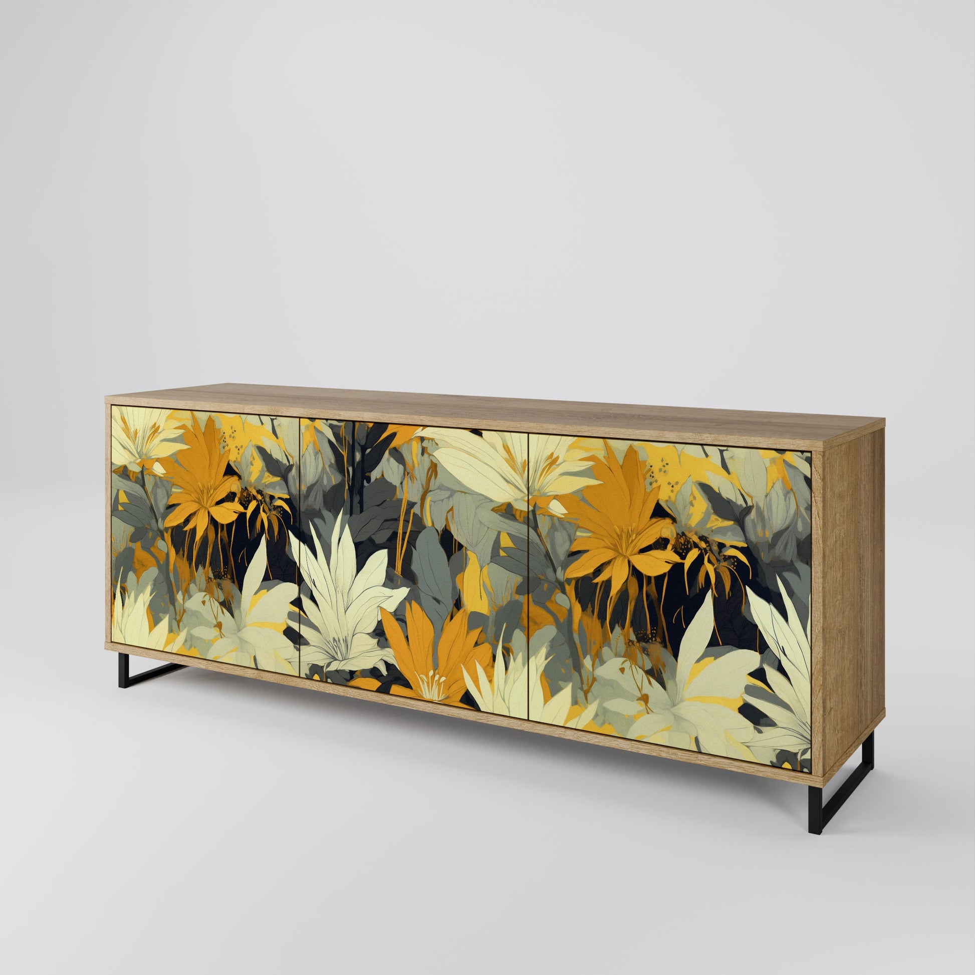 Buffet 3 portes SUNKISSED LILY effet chêne