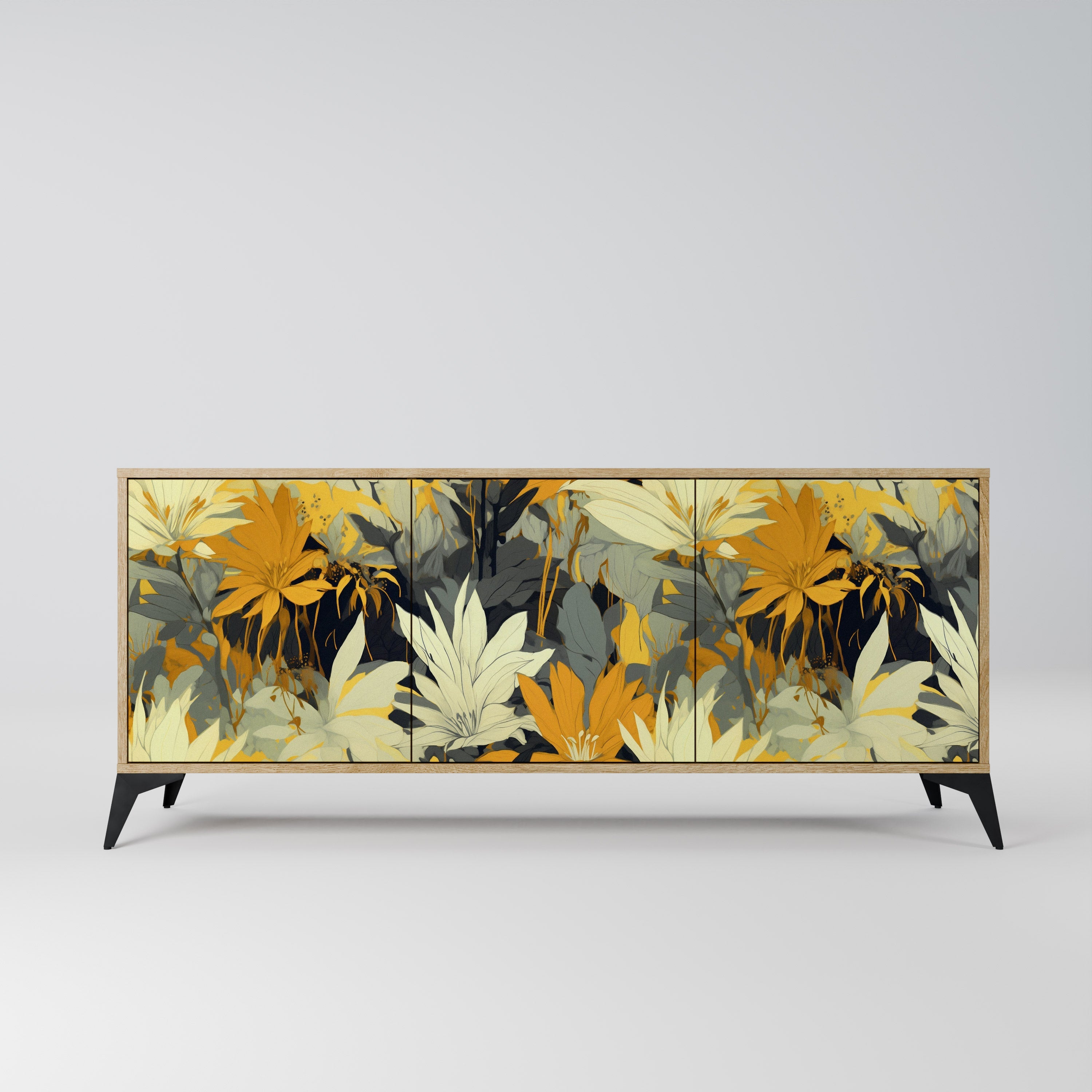 Buffet 3 portes SUNKISSED LILY effet chêne